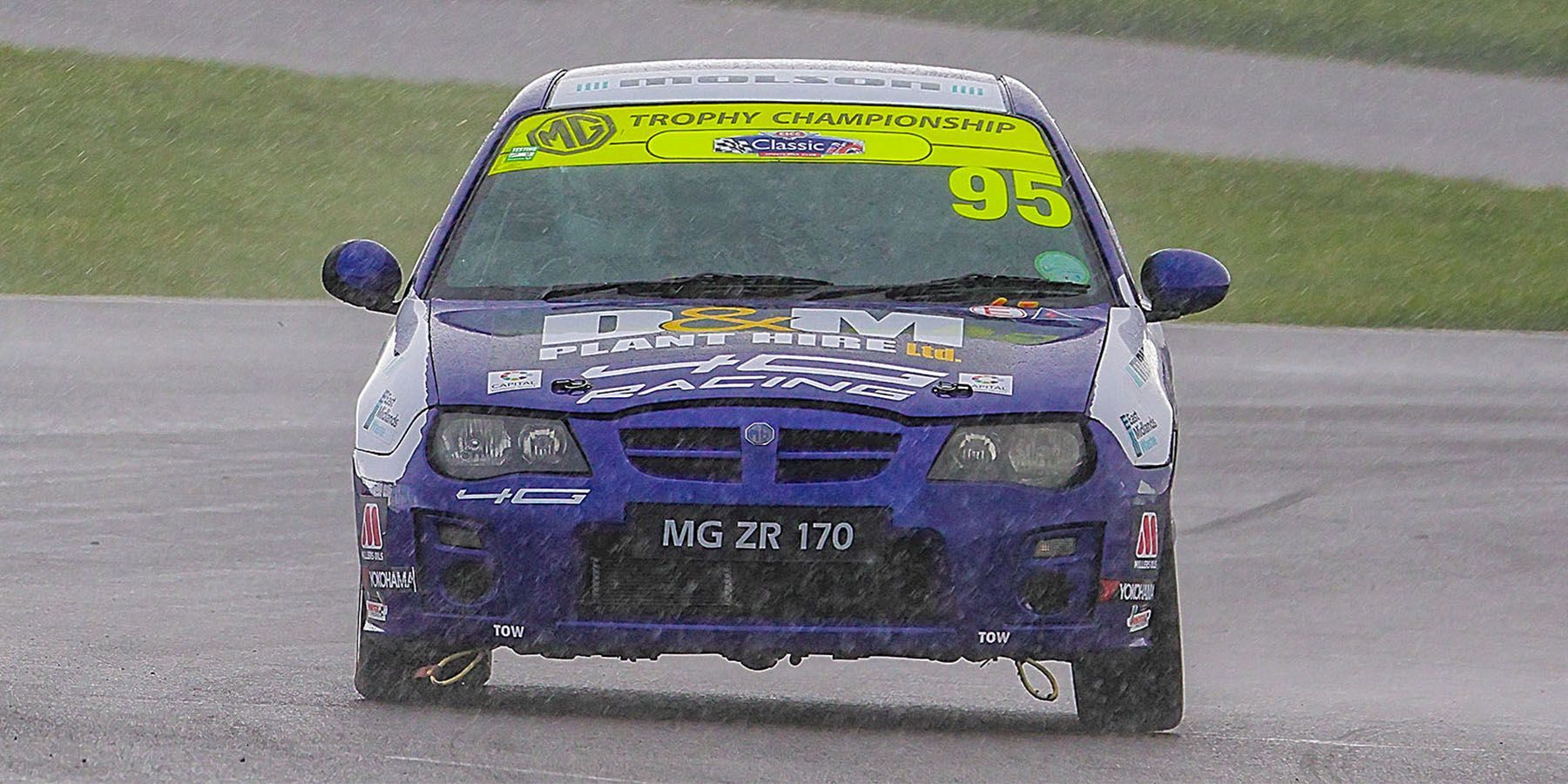 MG car club at donington park heavy rain added an unexpected dimension to qualifying.