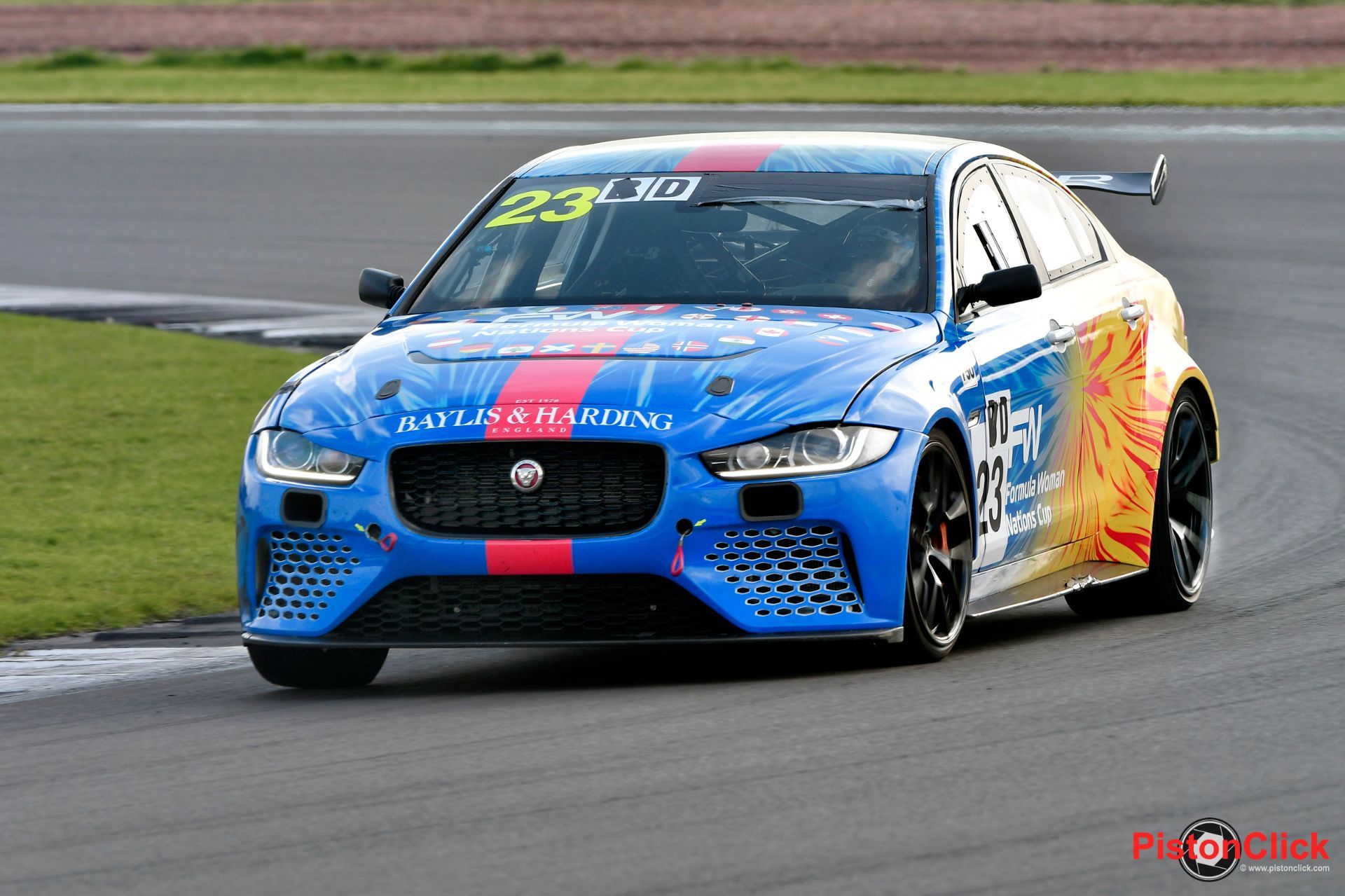 Race cars at the Birkett Relay race at Silverstone