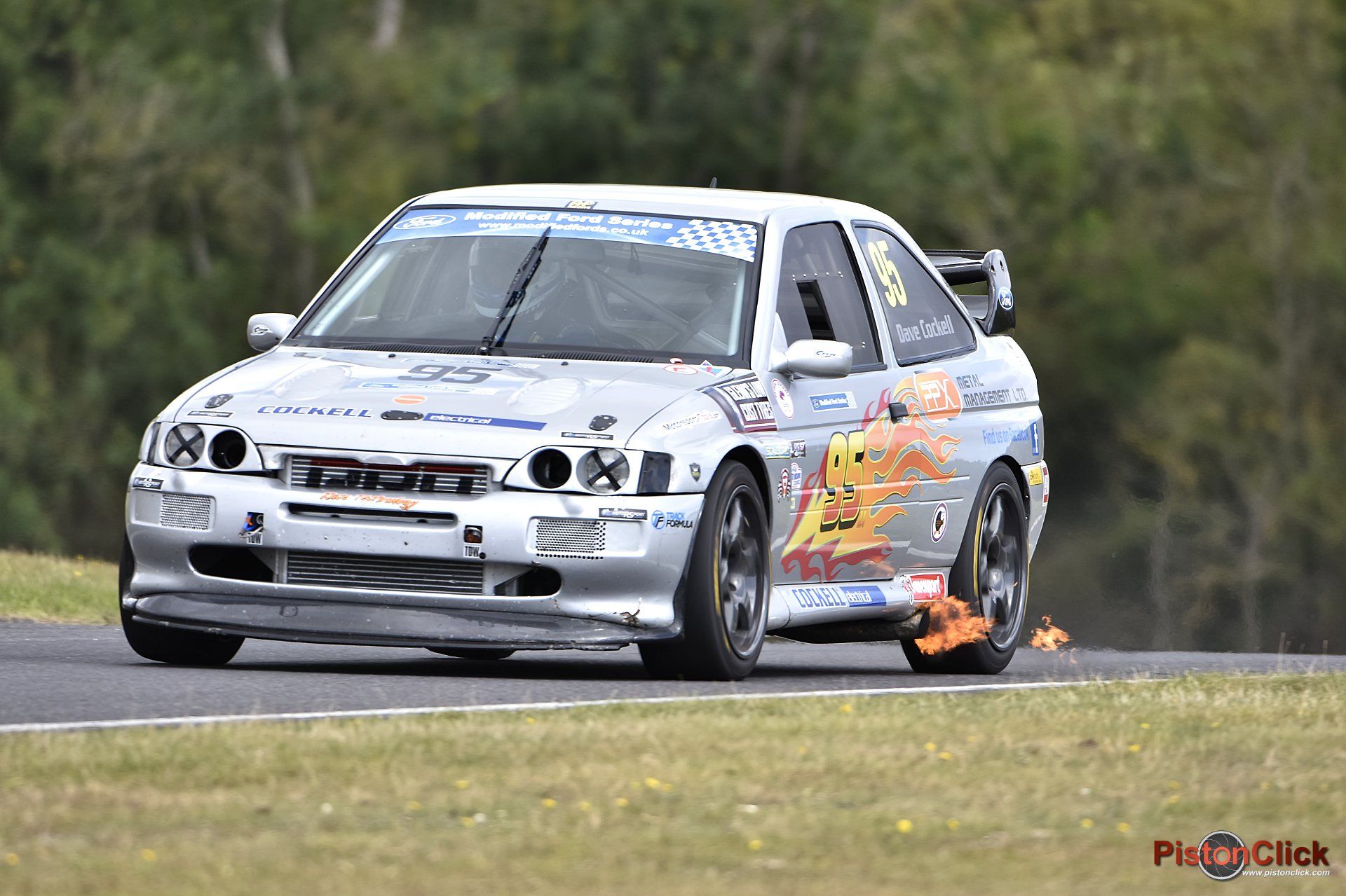 Dave Cockell in his Ford Escort Cosworth at Cadwell Park