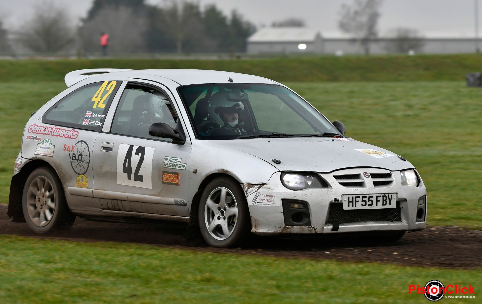Jon Bray driving the MG ZR at the Anglia Motor Sport Club Snetterton Stage Rally