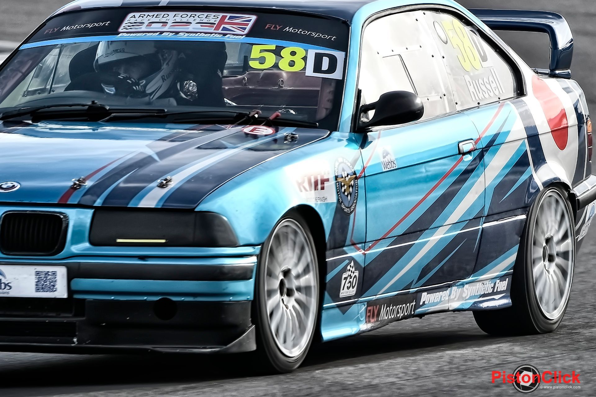 RAF Motorsport race cars at the Birkett Relay race at Silverstone