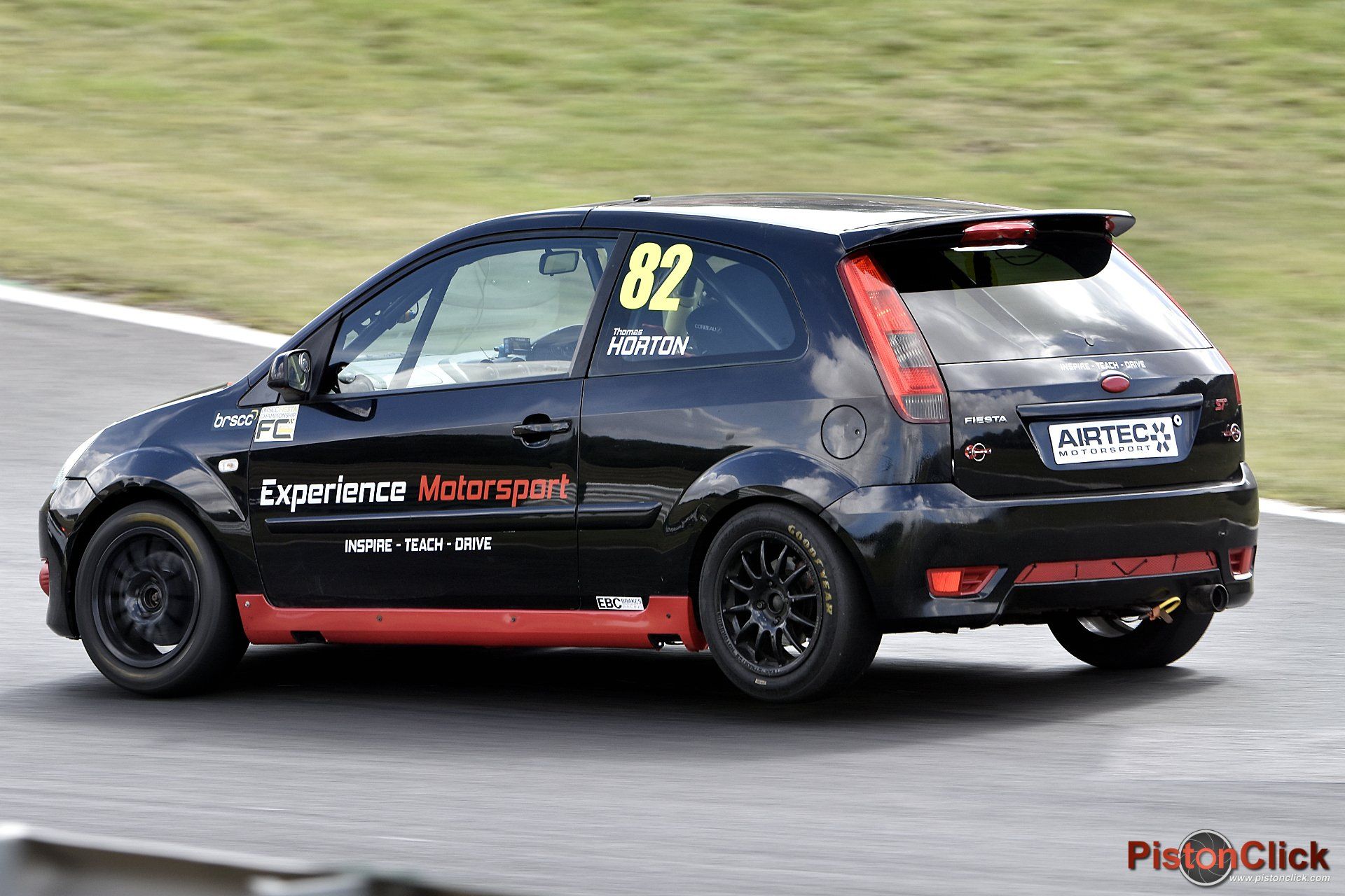 Ford Fiesta of the BRSCC racing at Caldwell Park