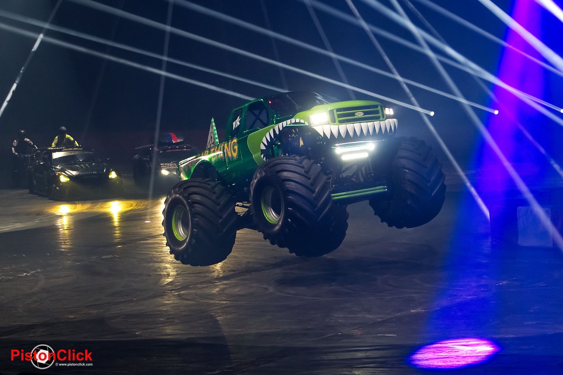 Swamp thing at the Autosport international stunt show