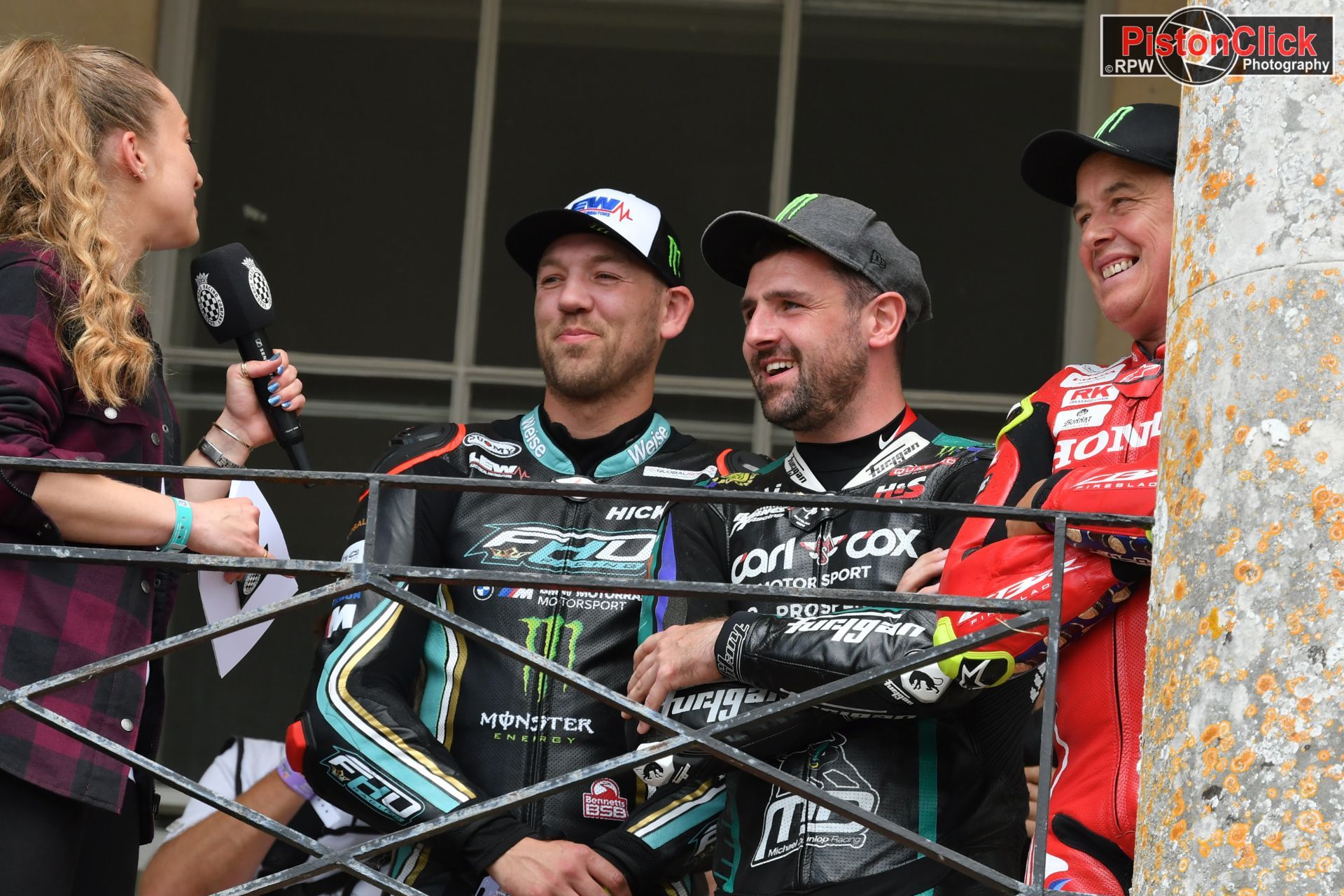 Michael Dunlop at the Goodwood Festival of Speed being presented as the most successful rider in Isle of Man TT history.