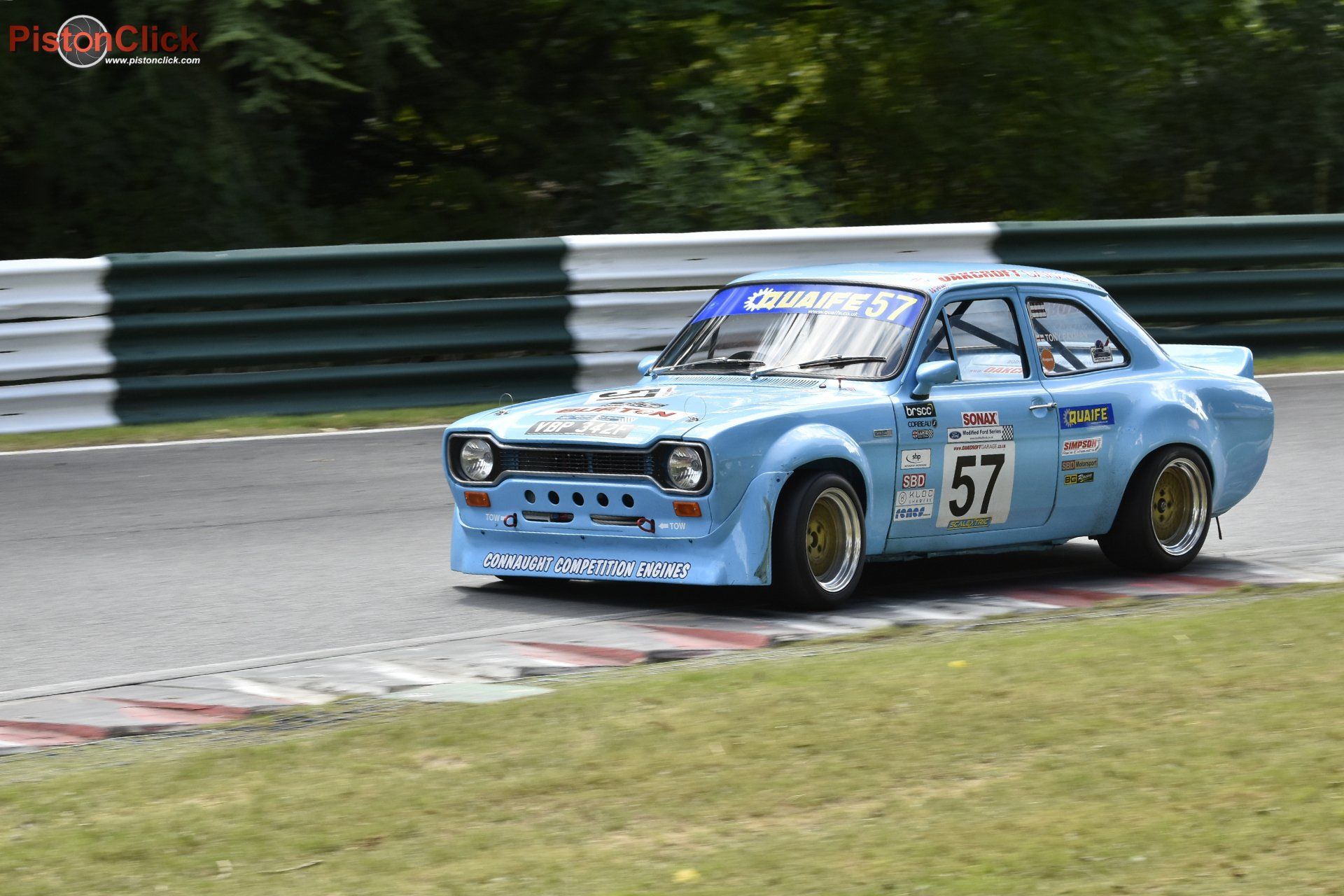 Ford Escort Mk1 racing at Cadwell Park