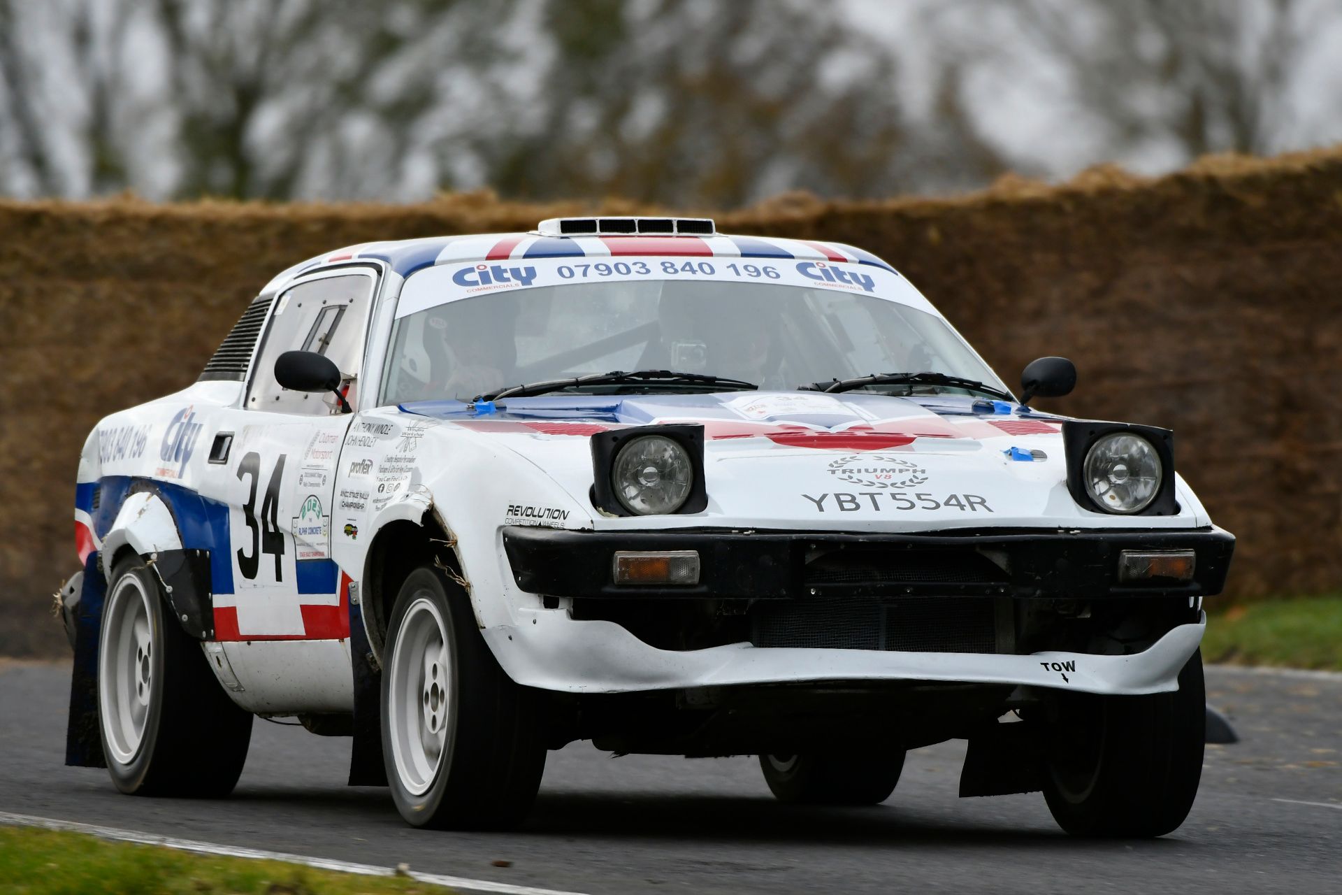 Rallying car damage