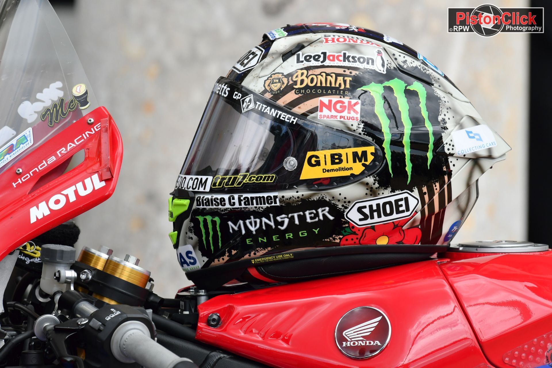 Michael Dunlop at the Goodwood Festival of Speed being presented as the most successful rider in Isle of Man TT history.