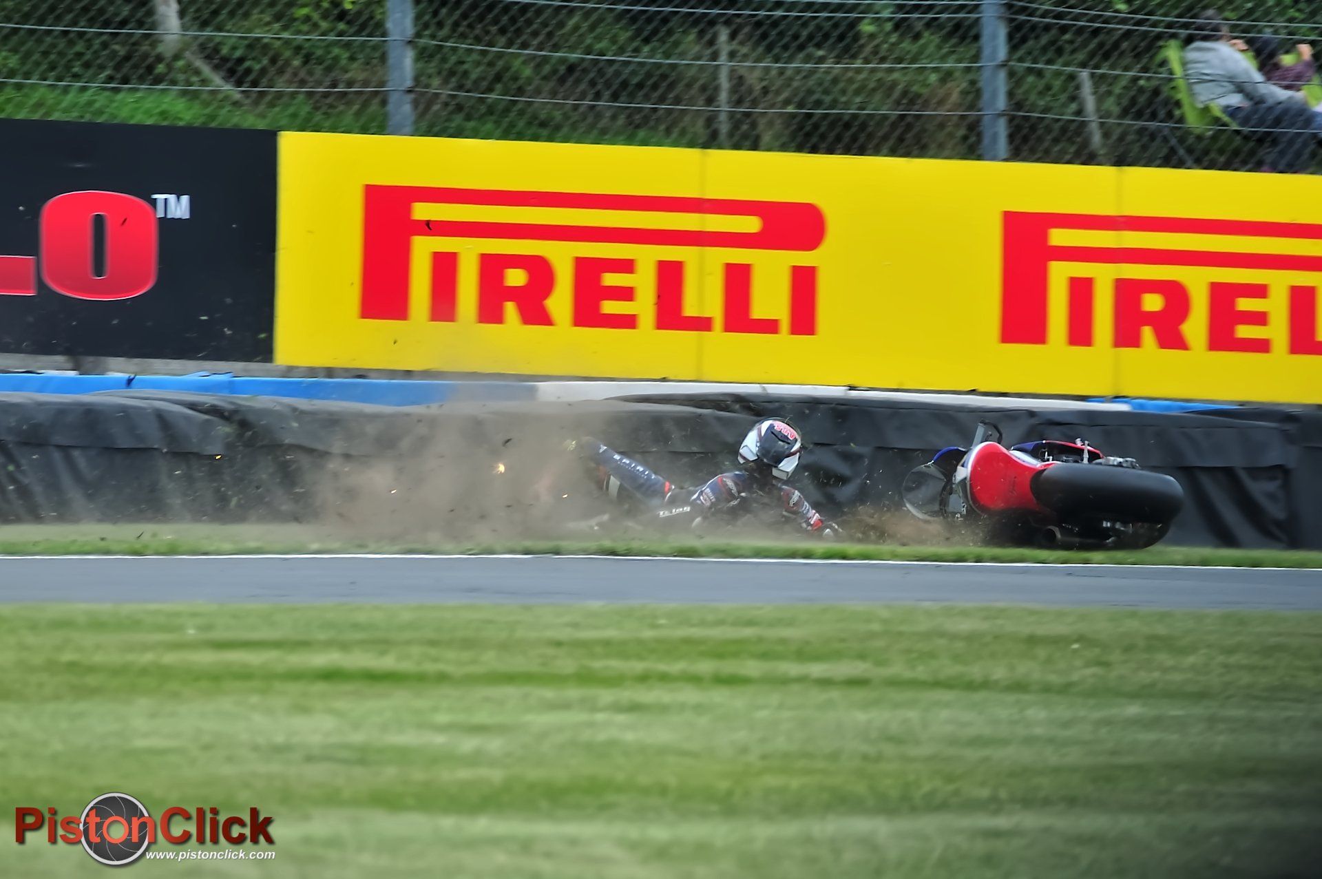 British Superbikes Donington Park crash