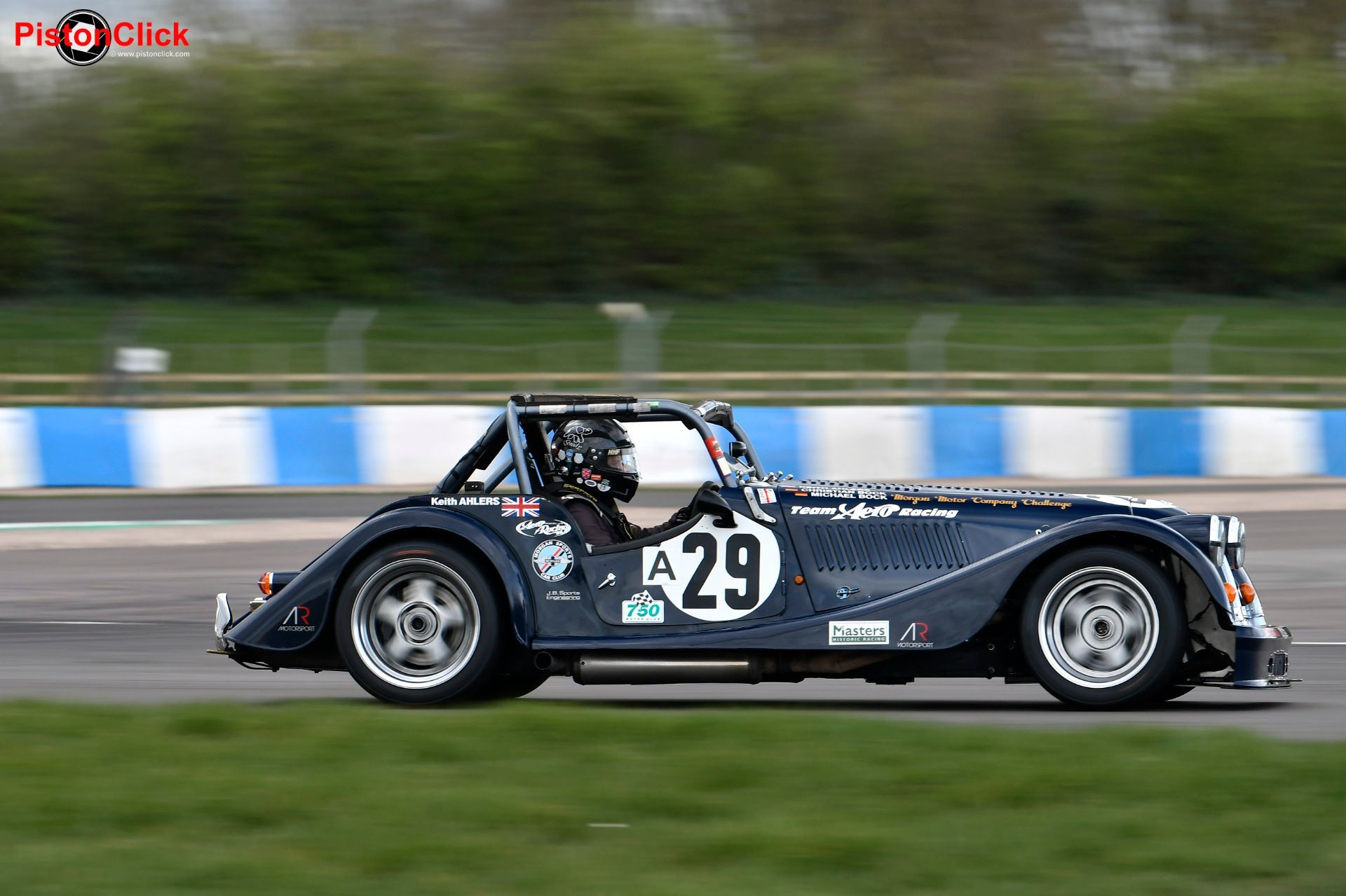 Morgan race car at the Masters Test Day donington park 2024