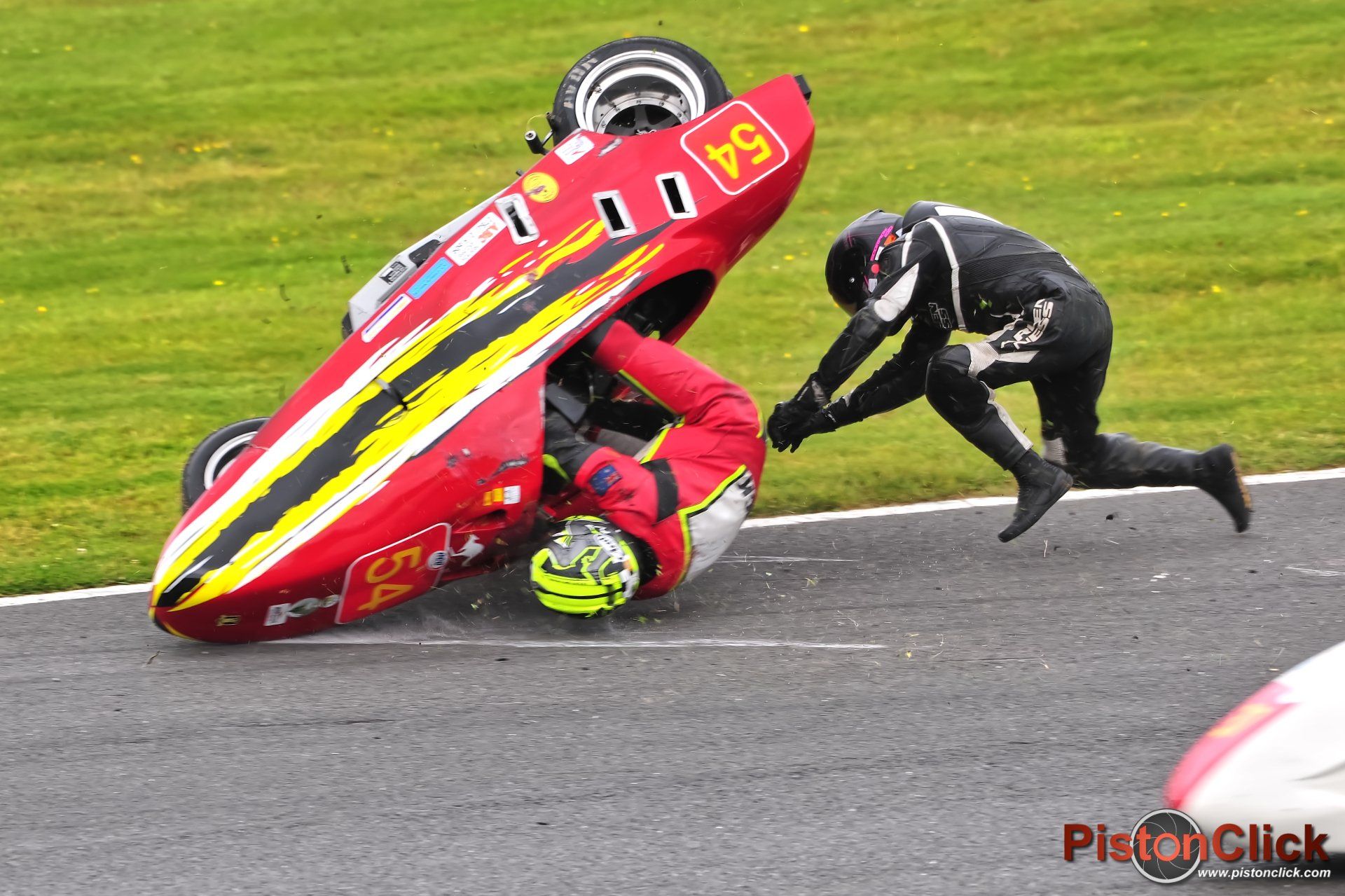 Mick Alton and Keith Brotherton Sidecar Revival Cadwell Park