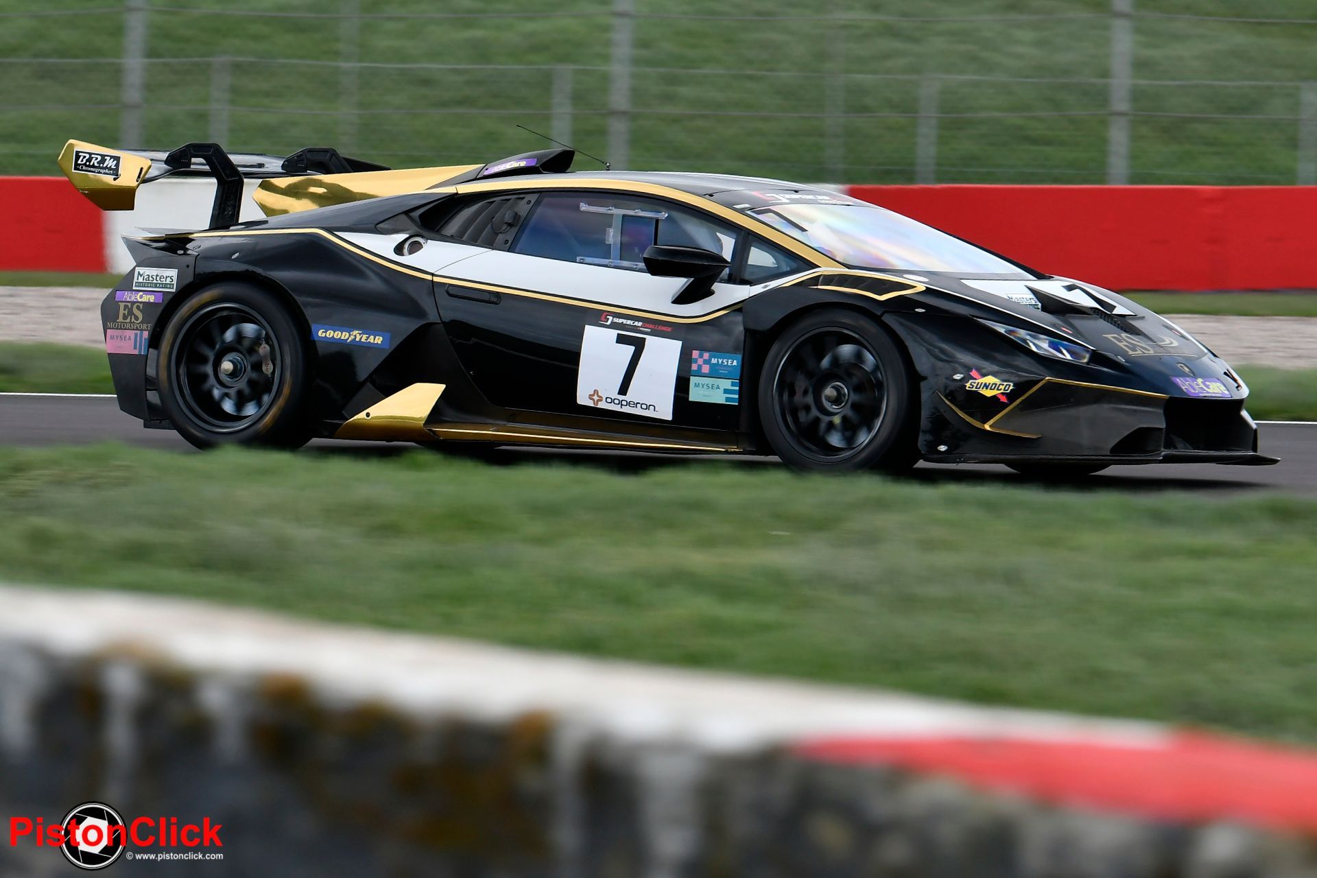 David McInulty in the Lamborghini Huracan Super Trofeo Evo Masters Historic Racing Donington Park 2024