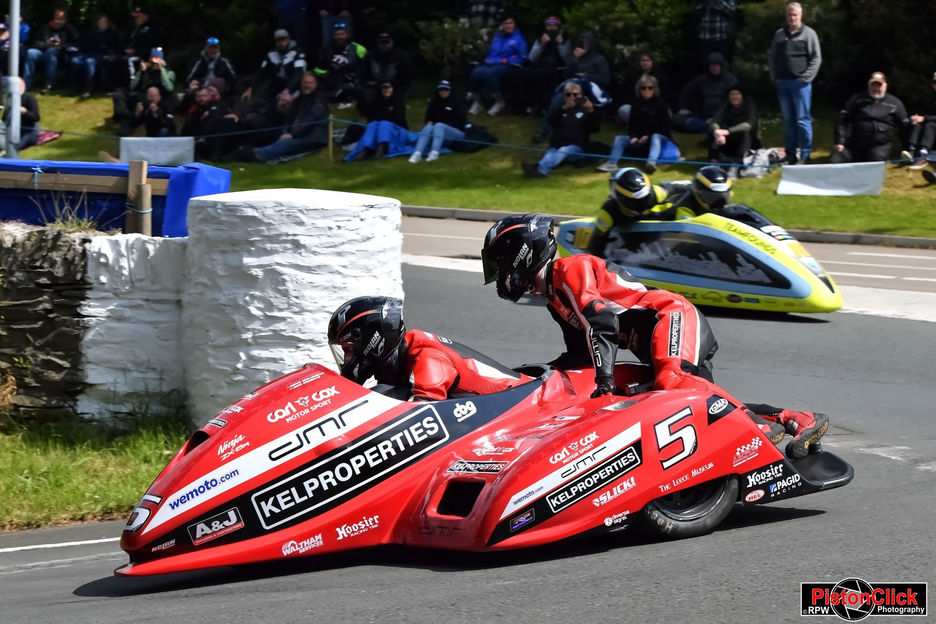 Dave Molyneux and Jake Roberts in the second sidecar race IoM TT 2024