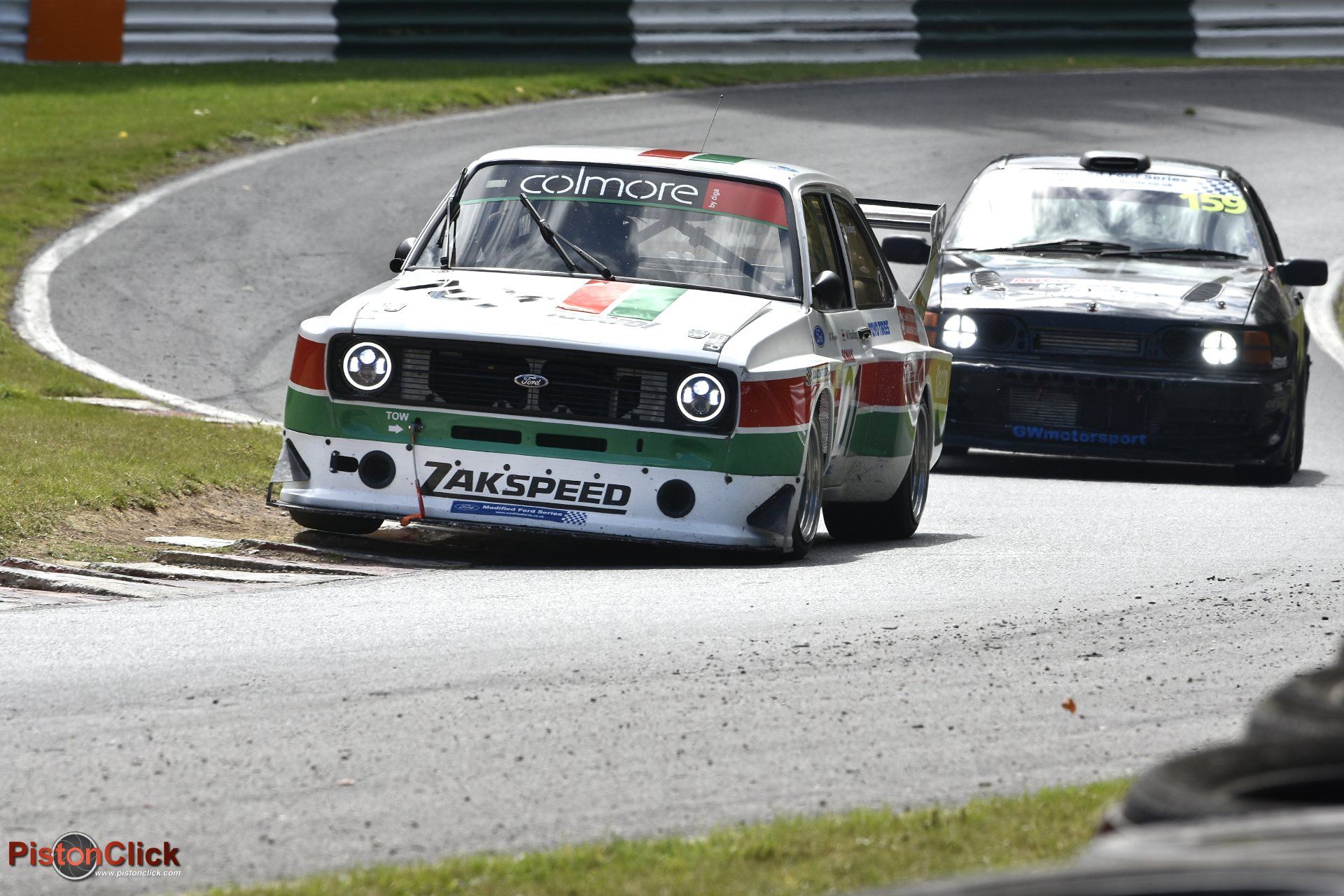 Modified Fords racing at Cadwell Park