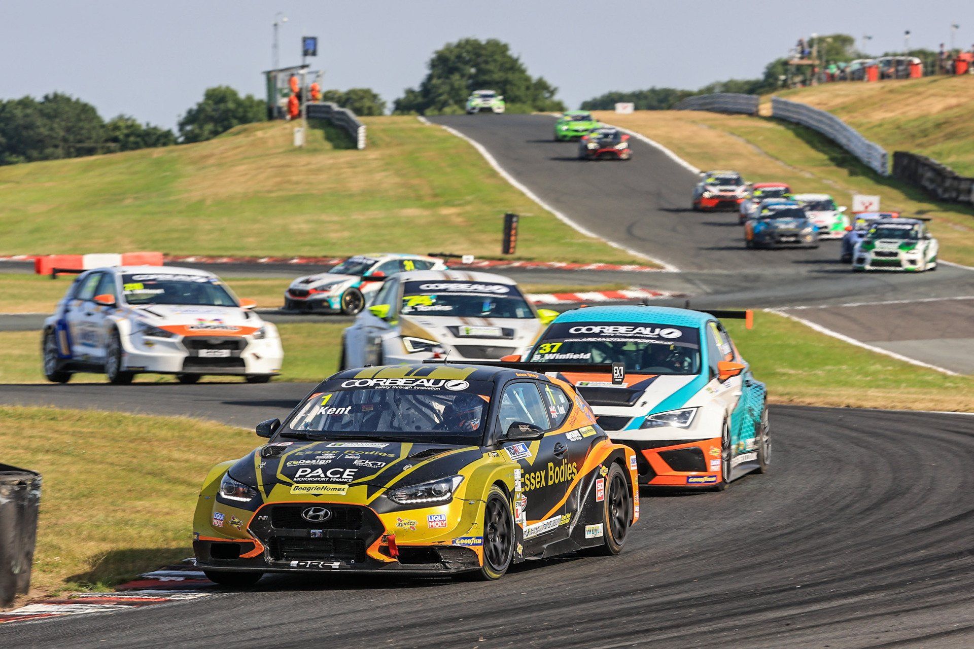 Lewis Kent in a Hyundai Veloster