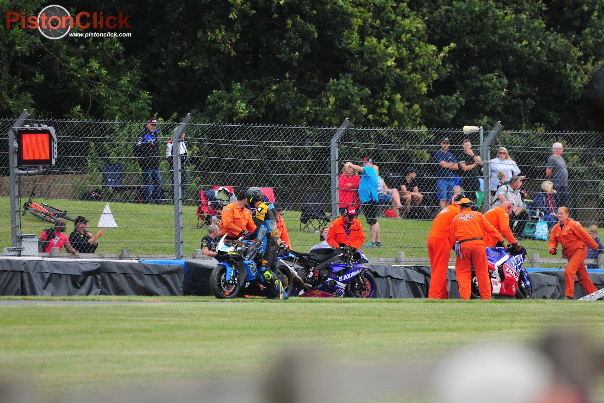 British Superbikes Donington Park crash