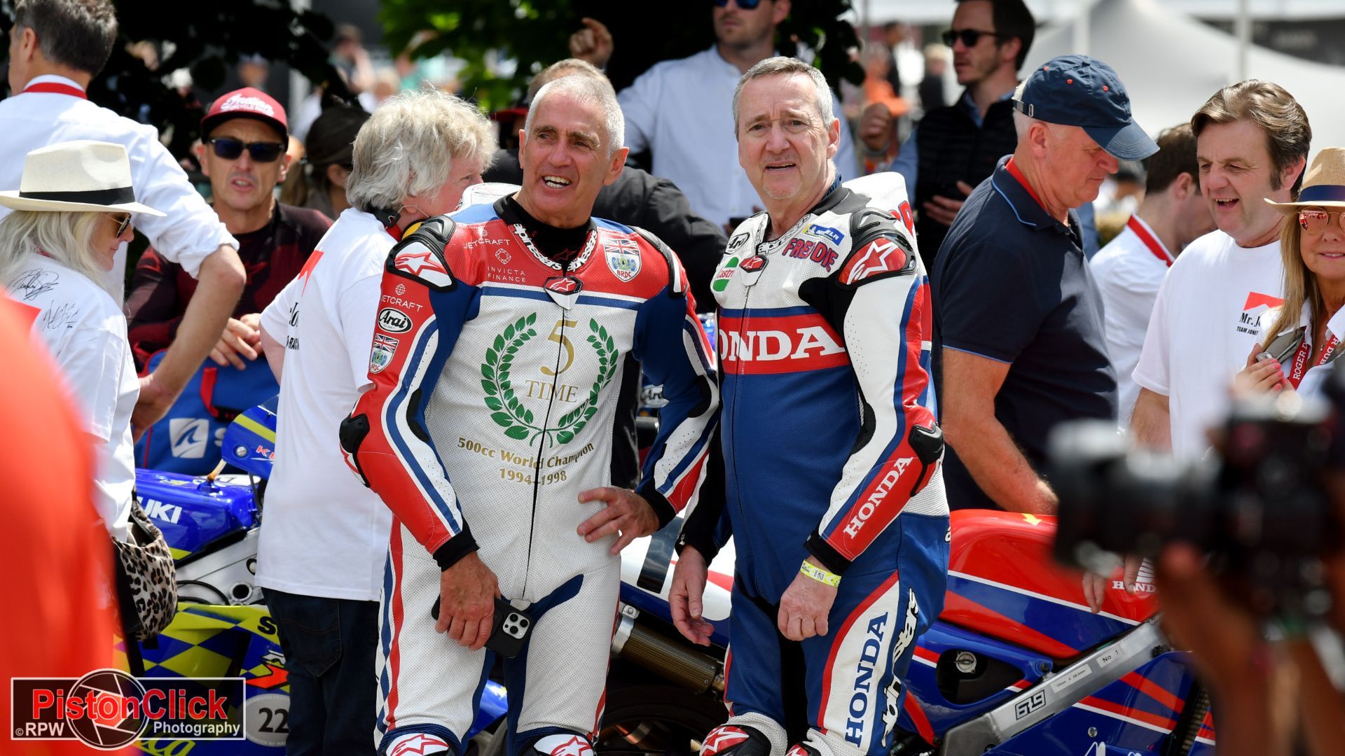 Mick Doohan and Fast Freddy Spencer at the Goodwood FoS