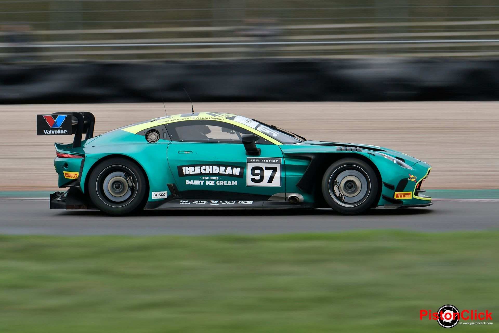 Jessica Hawkins Aston Martin Vantage GT3 at Donington Park