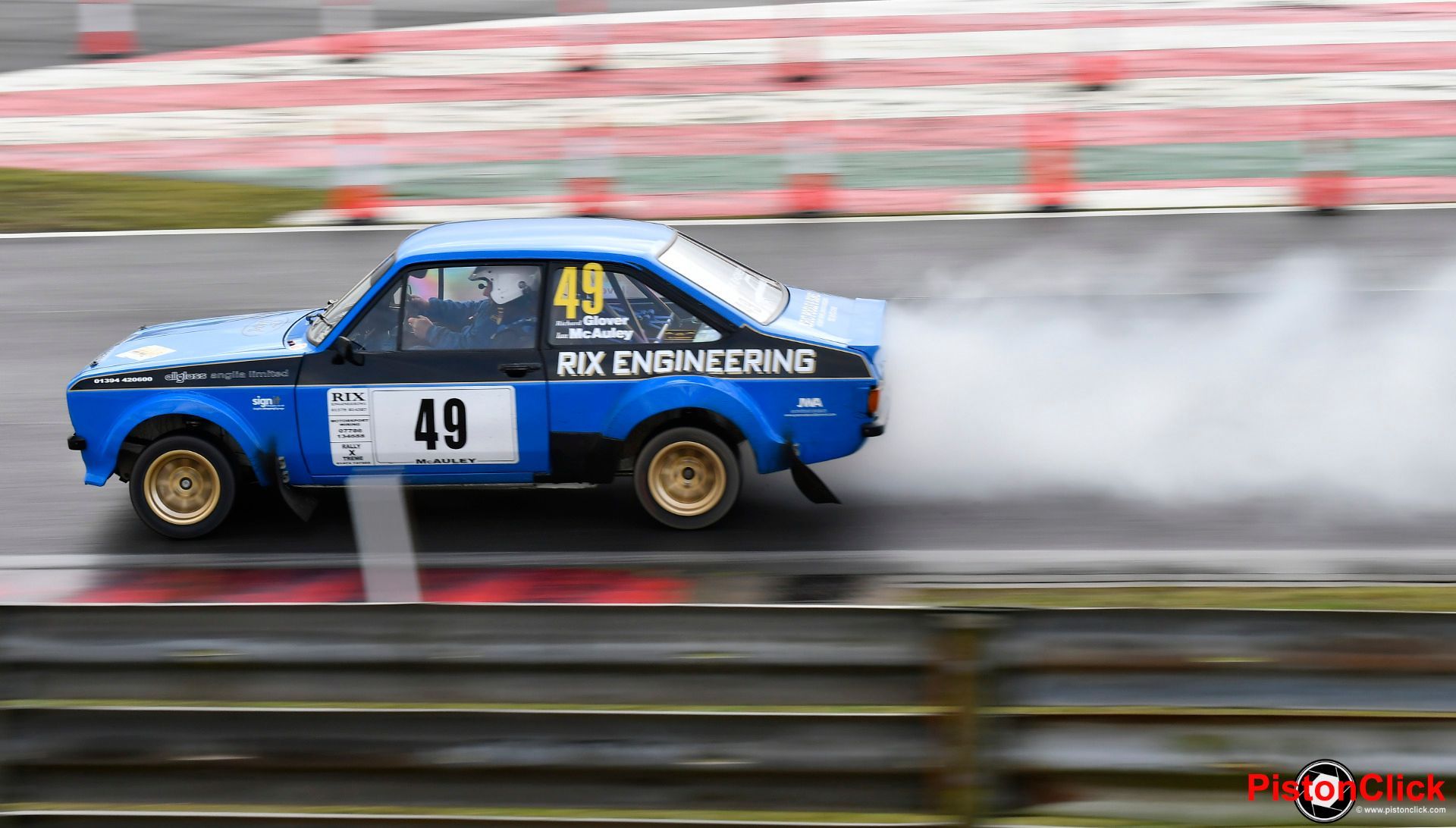 Panning picture Ford Escort at the Anglia Motor Sport Club Snetterton Stage Rally