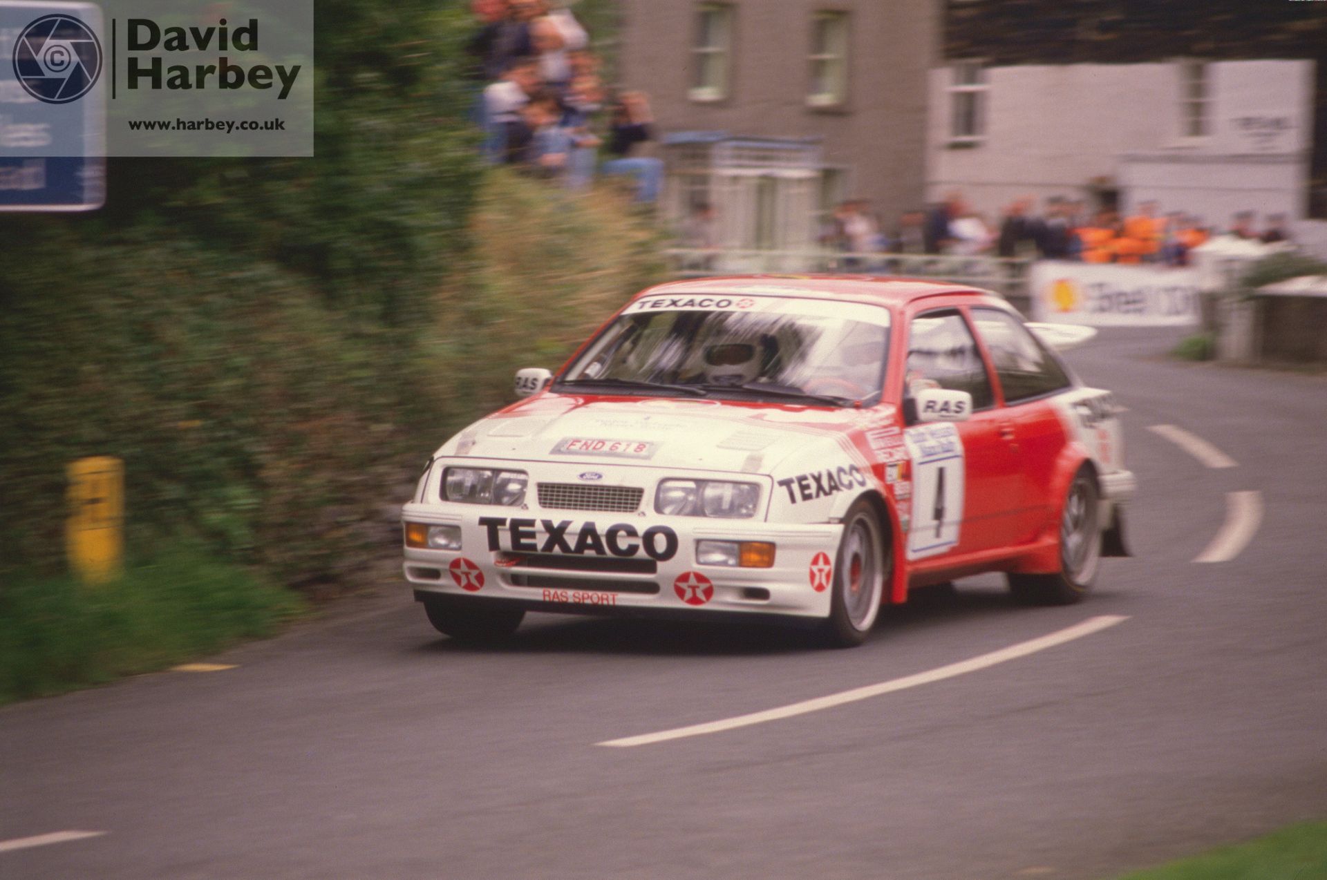 Robert Droogmans was pushing hard in the Cosworth.