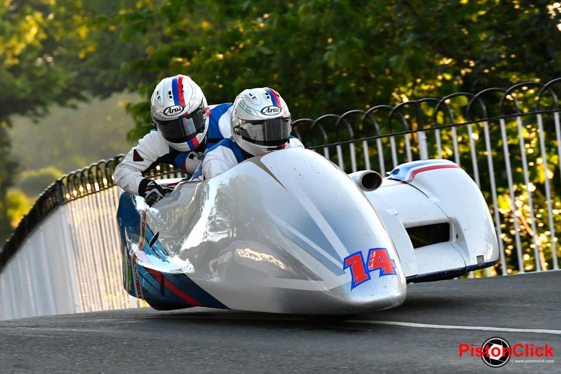 IoM TT 2023 Dan Knight and Ben Hughes on a Honda LCR sidecar