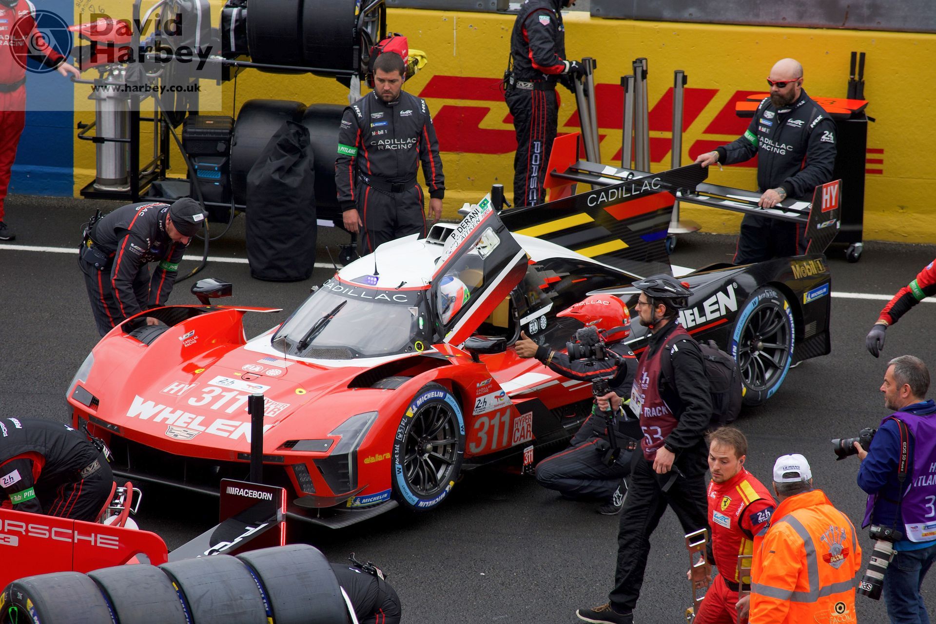 Le Mans 24 view from the grandstand to the pits