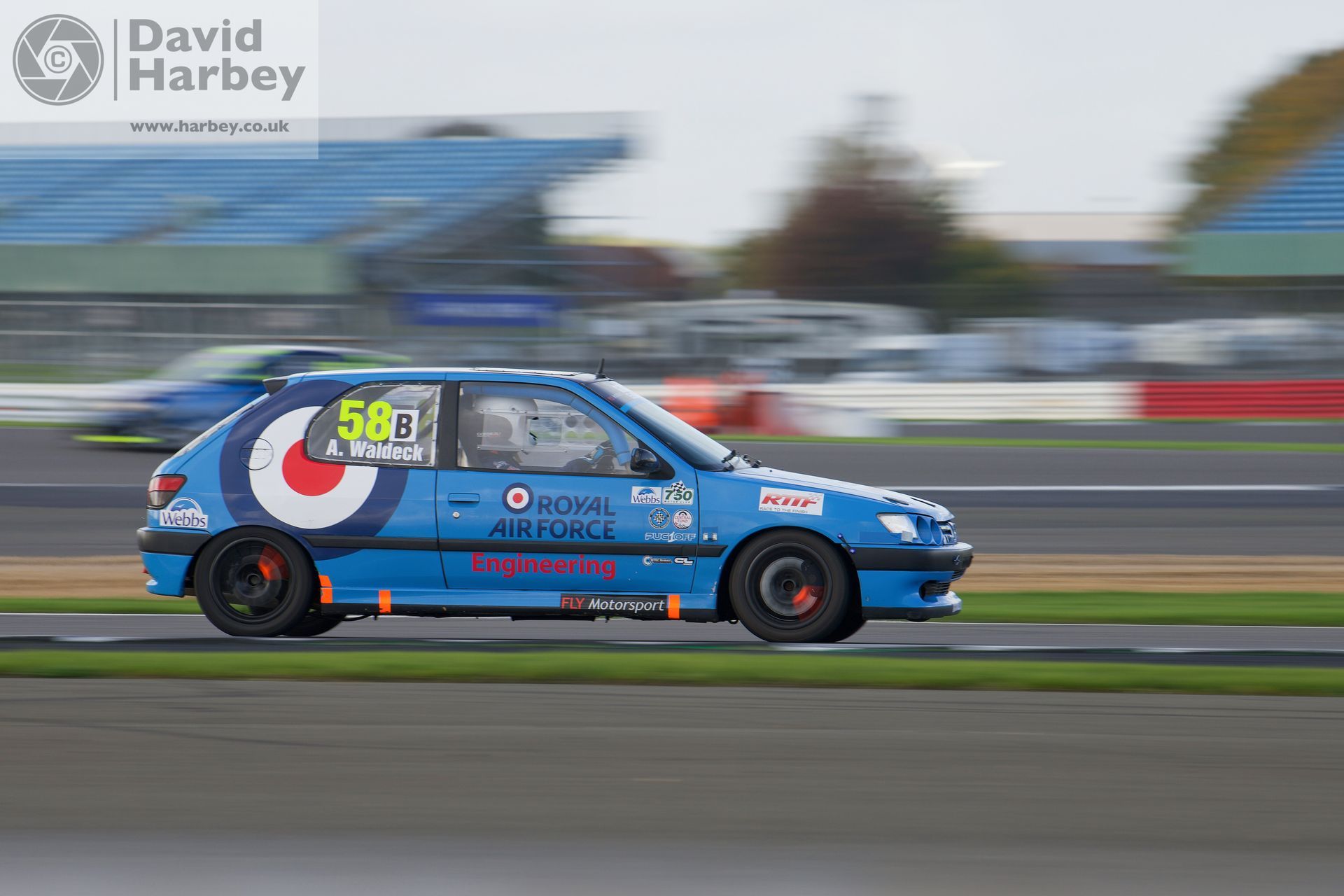 RAF Motorsport race cars at the Birkett Relay race at Silverstone
