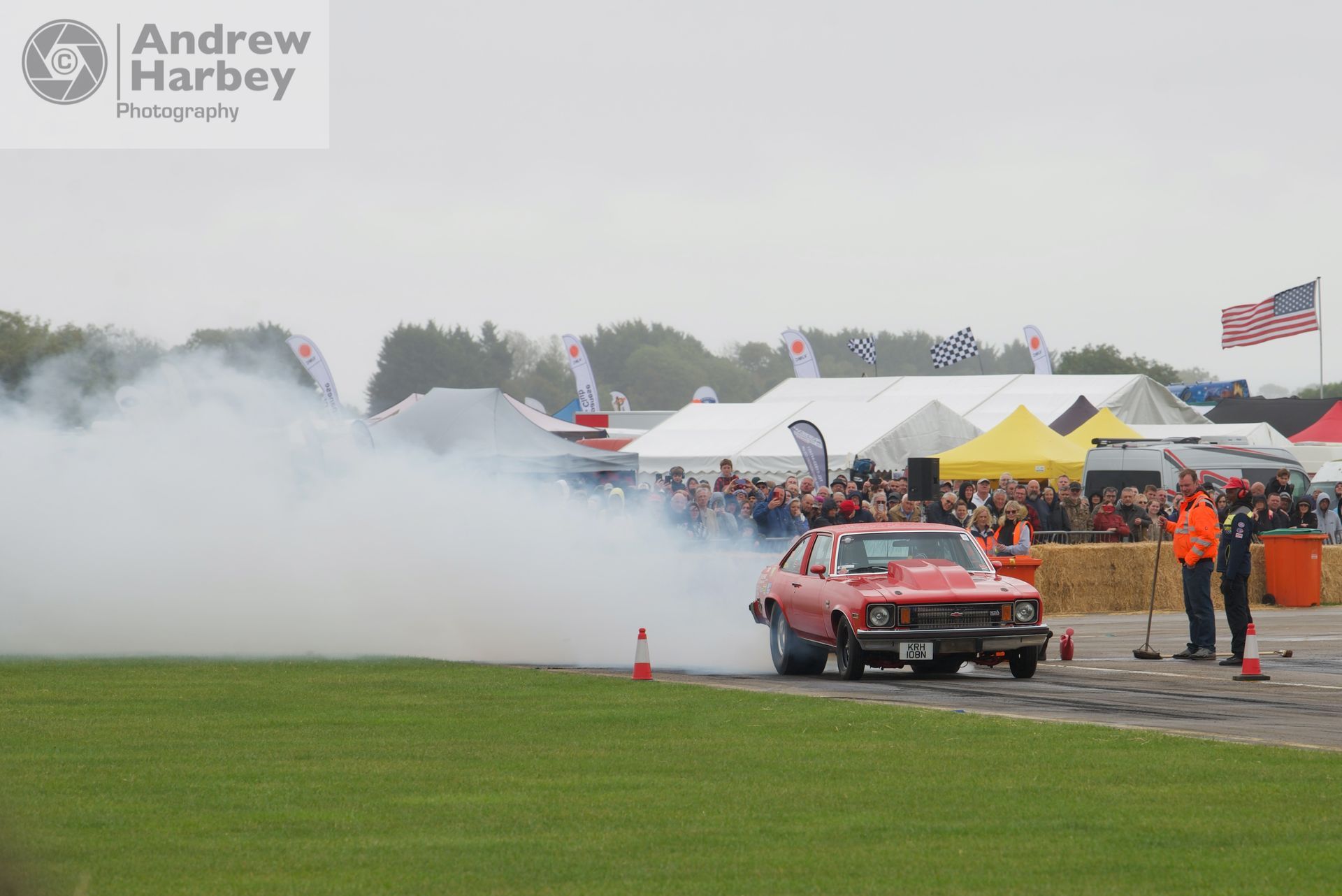 Drag car at the Sywell Classic car show Pistons and Props