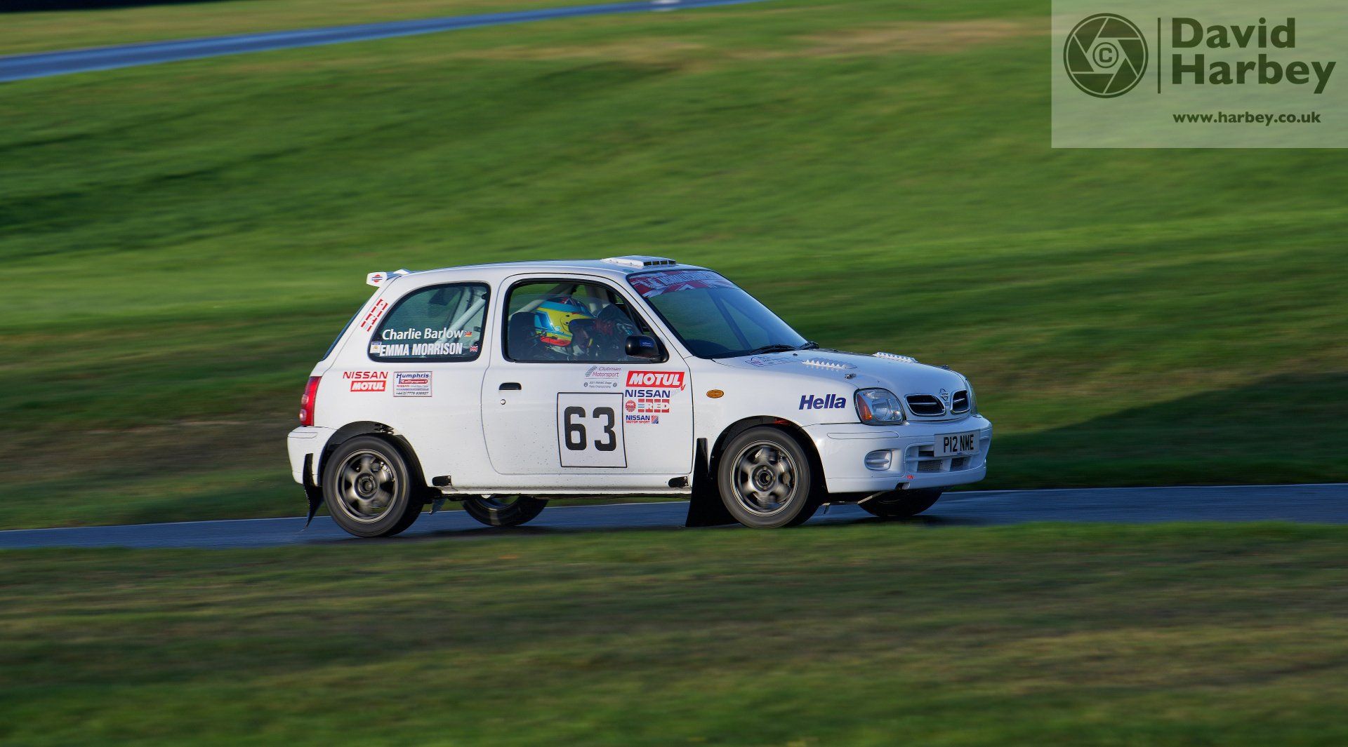 Charlie Barlow and Emma Morrison Nissan Micra Rally car
