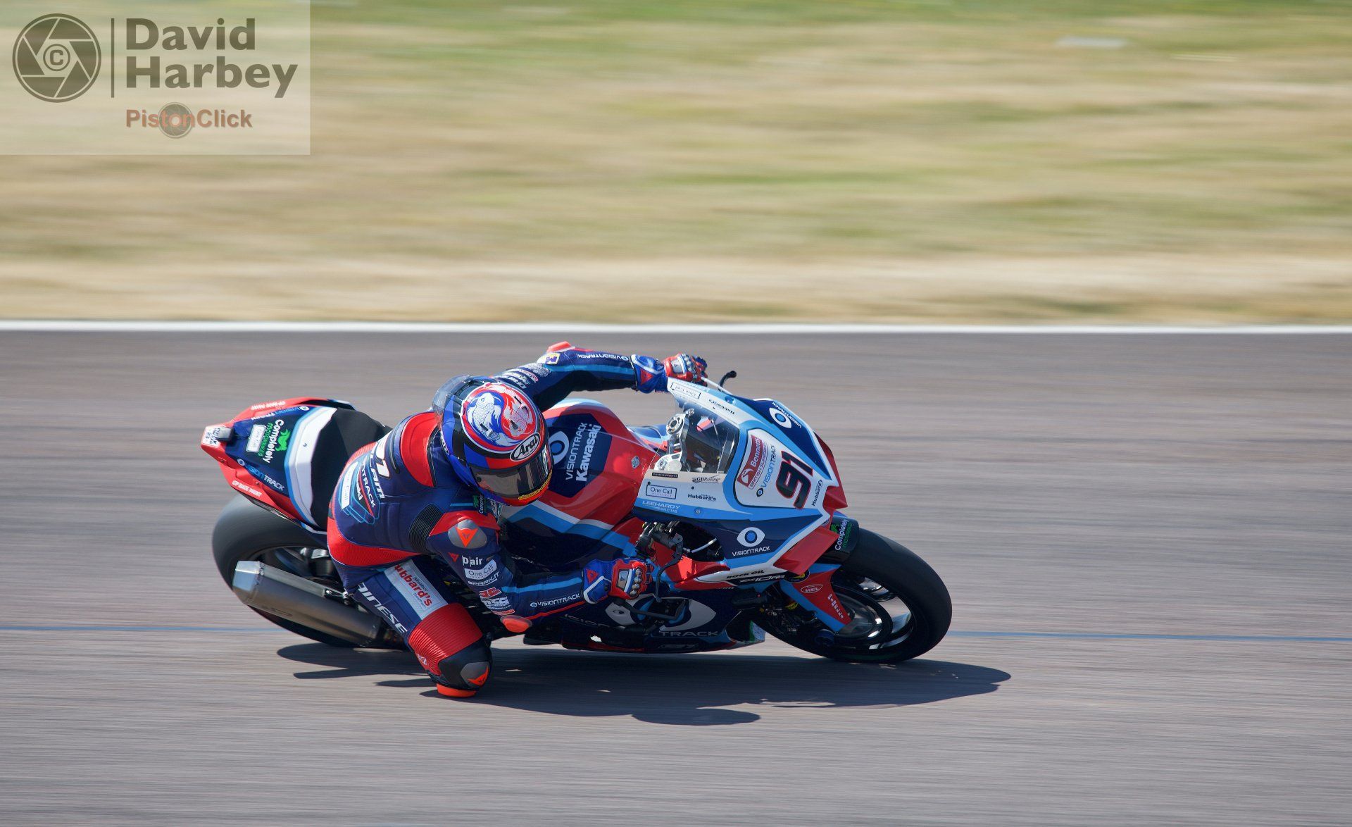Leon Hallam at the British Super Bikes Round 6 at Thruxton