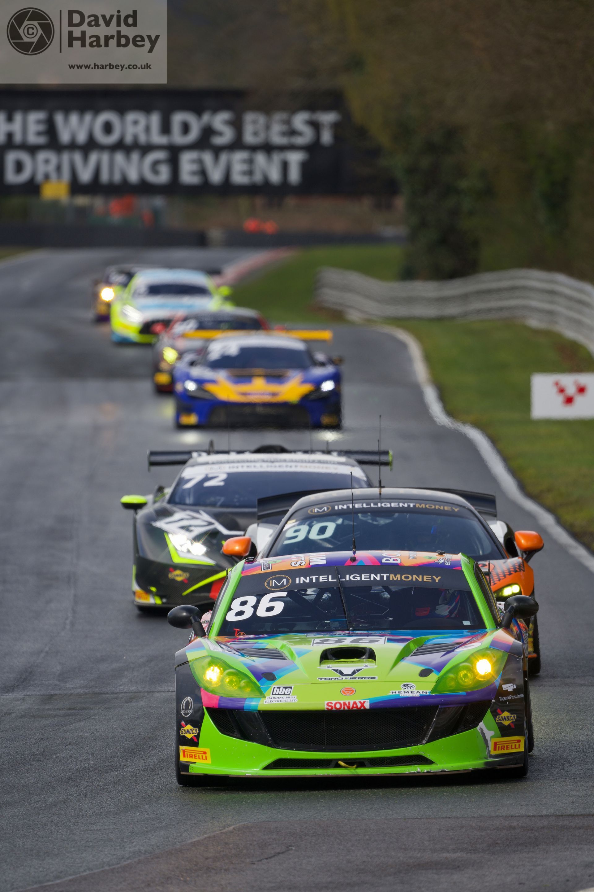 Photographing the British GT from Oulton Park