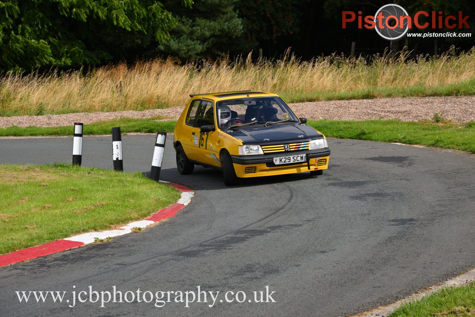 Nick Mitchell driving a Peugeot 205 Rallye