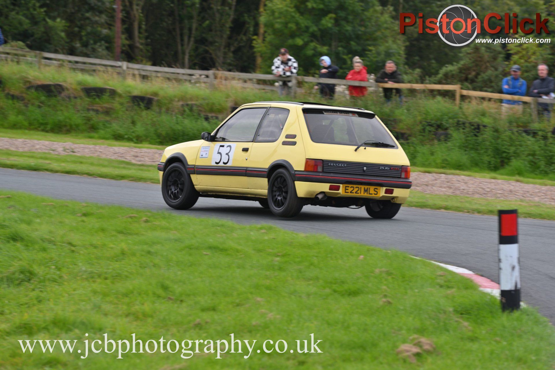Nick Mitchell driving a Peugeot 205 Rallye