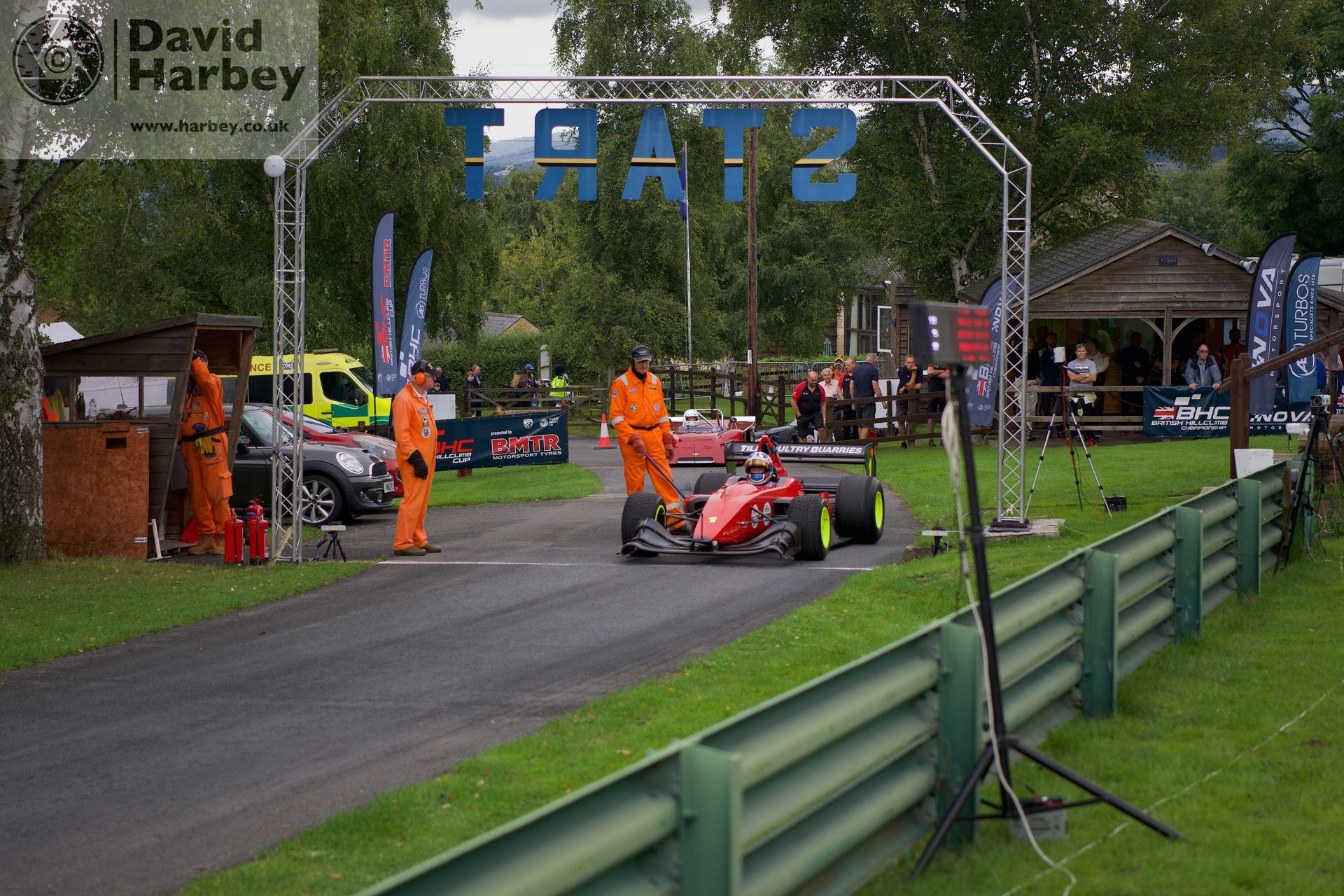 The start line at Prescott hillclimb