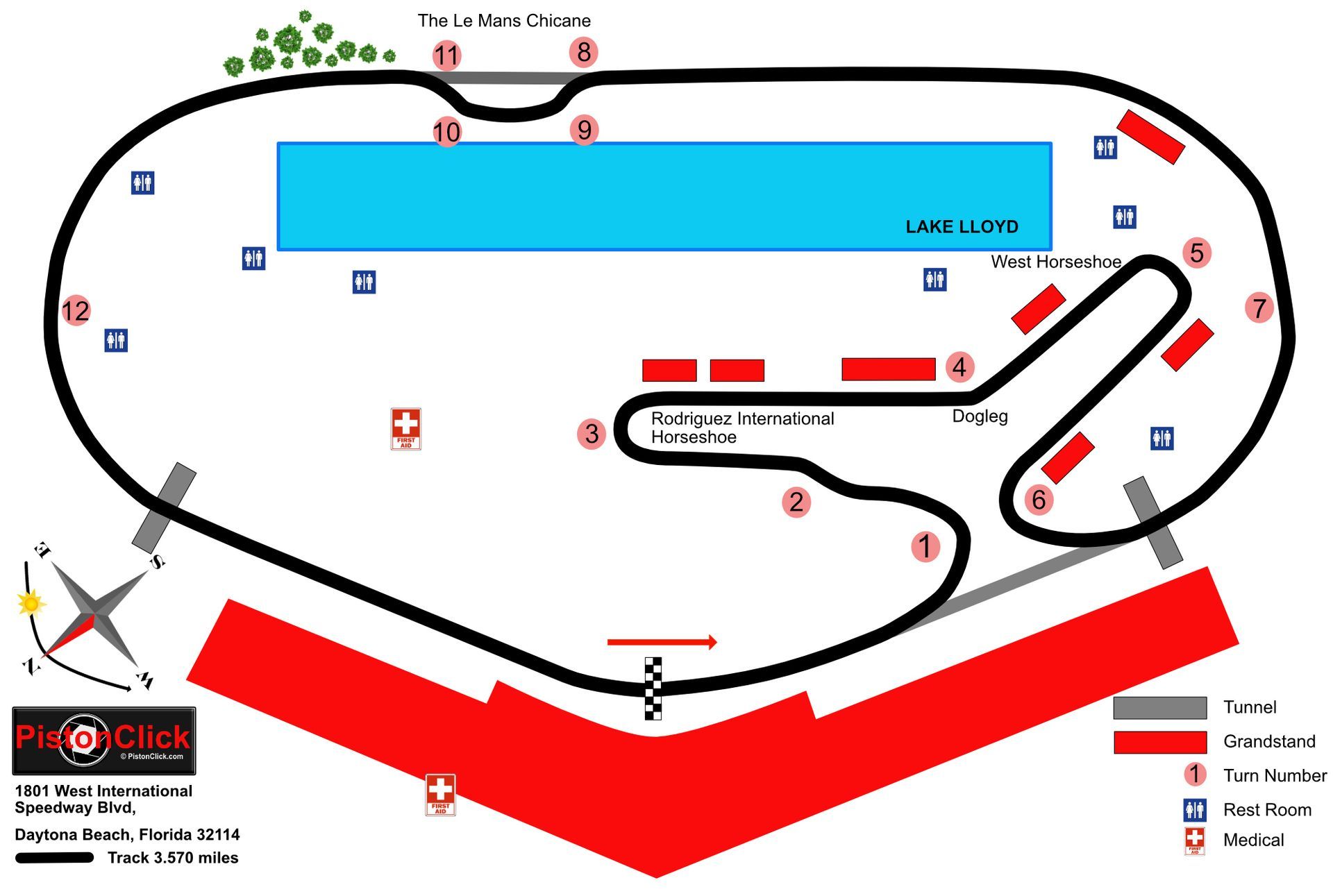 Daytona International Speedway map