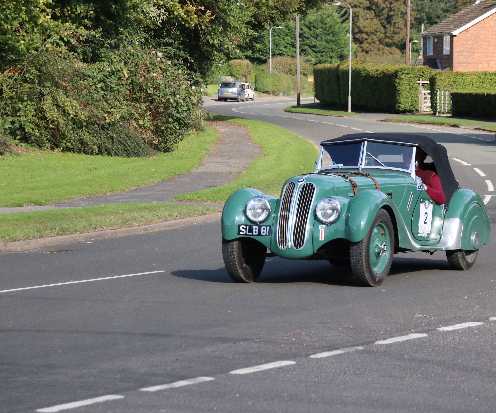 Hero Challenge 3 classic cars rallying around the Lincolnshire wolds