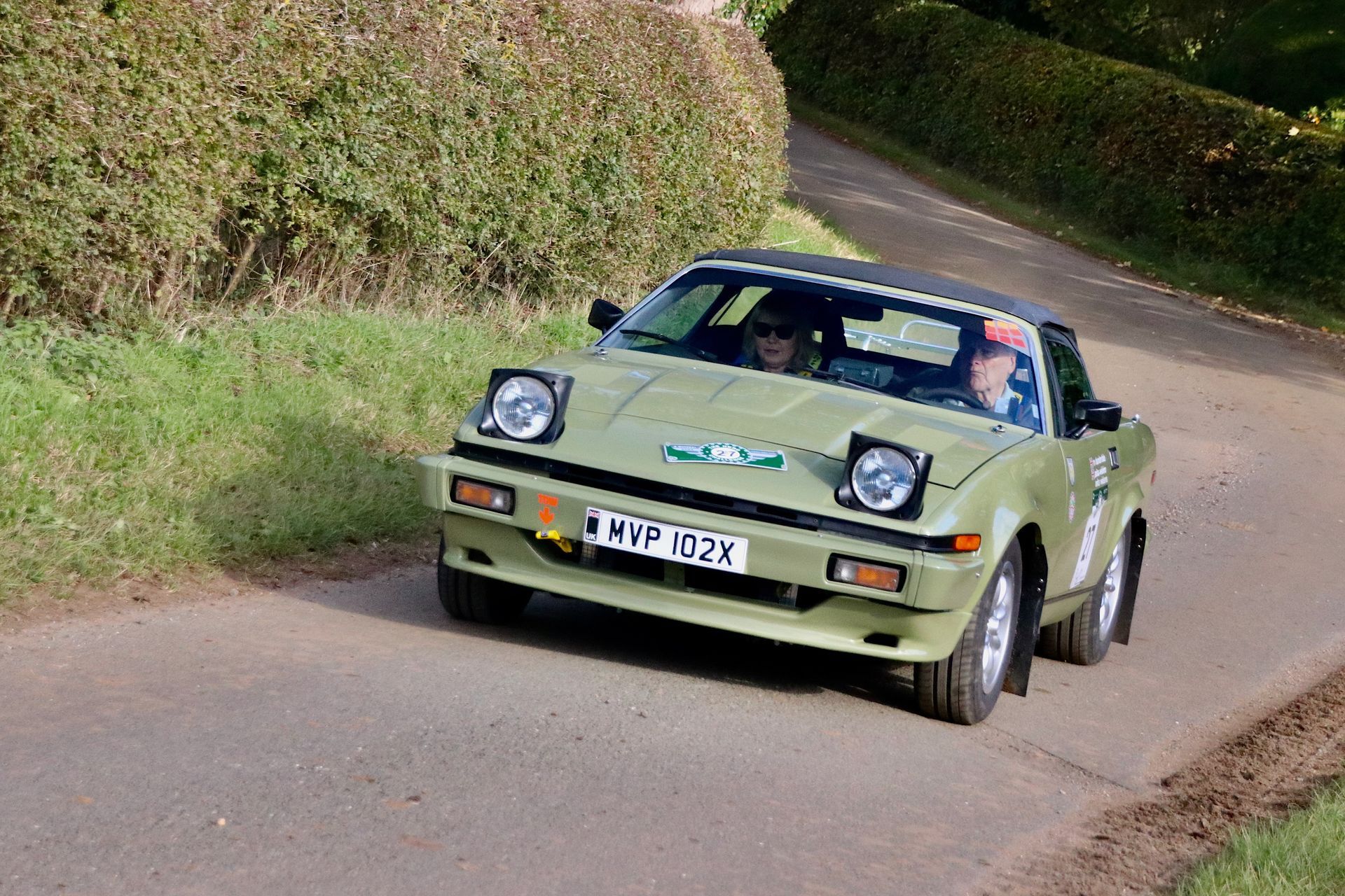 Hero Challenge 3 TR7 classic car rallying around the Lincolnshire wolds