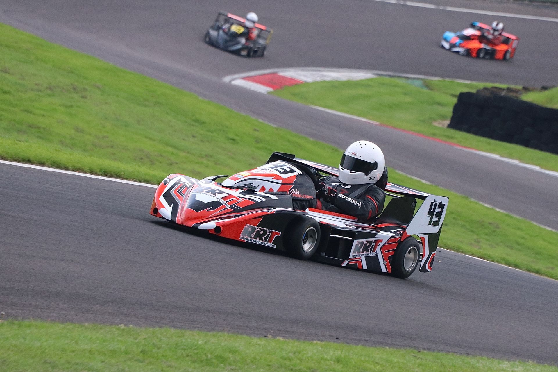 Super karts at the Historic Sports Car Club Wolds Trophy 2024 at Cadwell Park