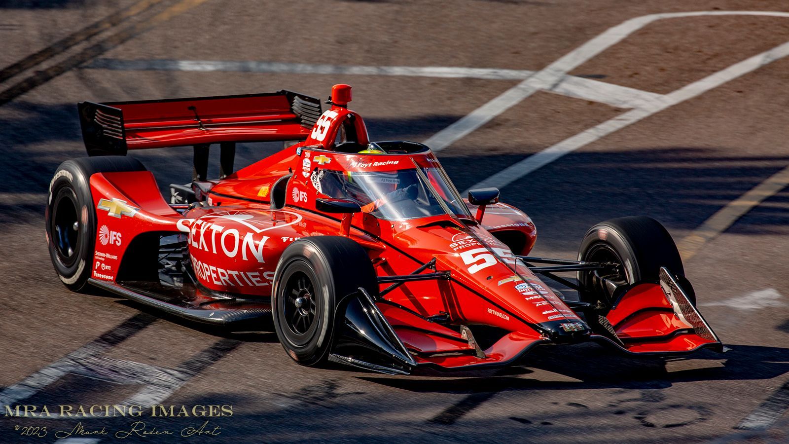 #55 A.J. Foyt Racing Chevrolet driven by Benjamin Pedersen: