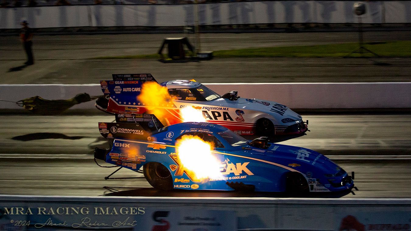 Photographing drag racing at the U.S. Nationals at Indianapolis Raceway Park