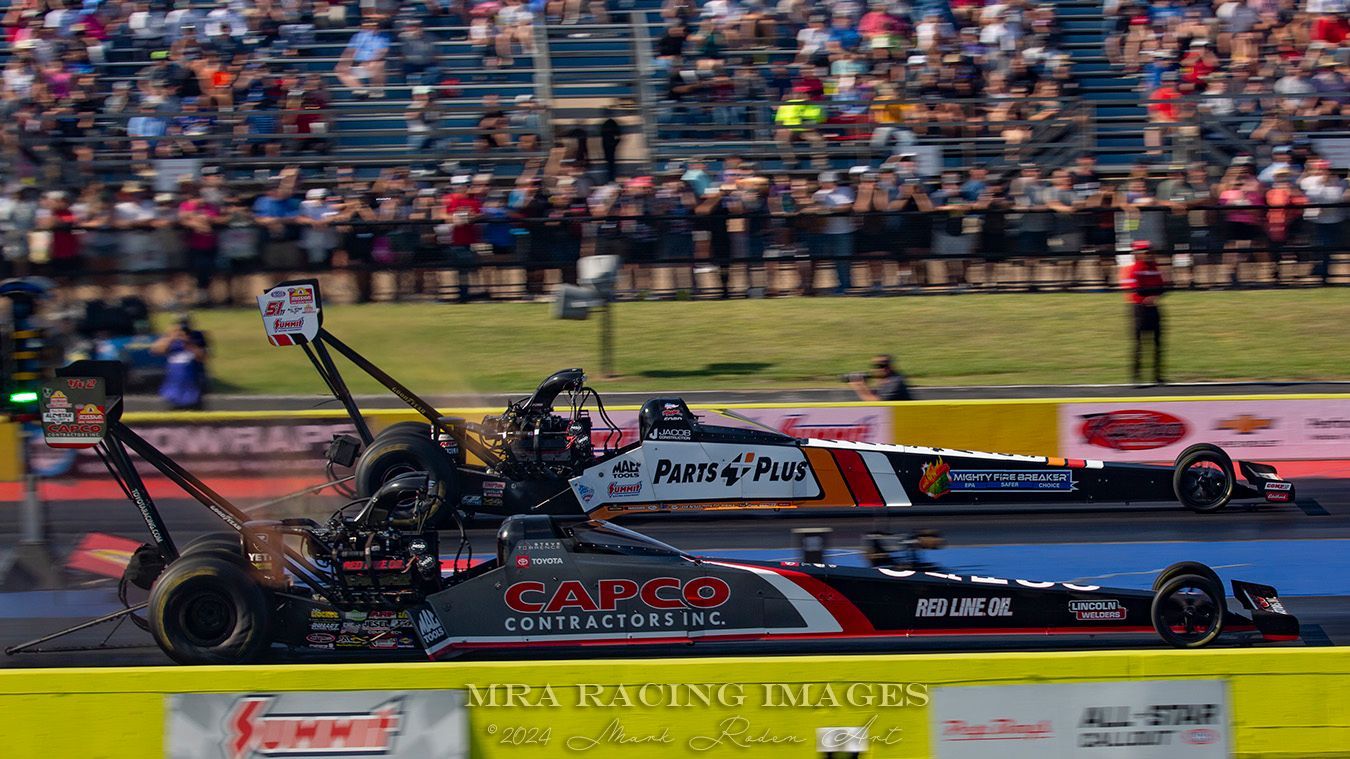 Drag racing Clay Millican / Steve Torrance was taken by Millican after the CapCo machine of Steve Torrance lost traction mid-way through the run