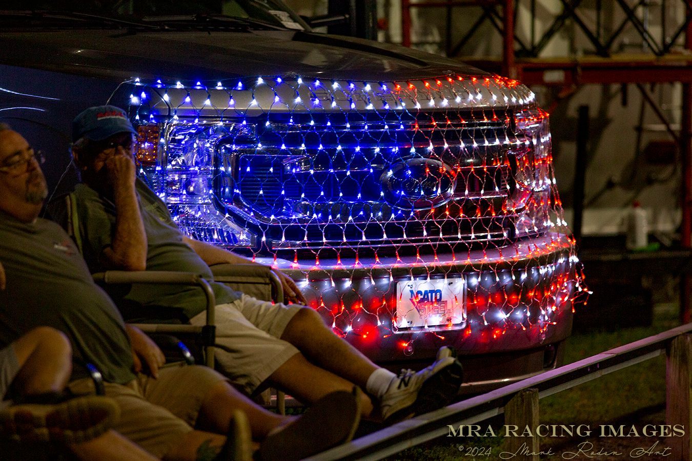 Night pictures of fans at the 24 Hours of Daytona