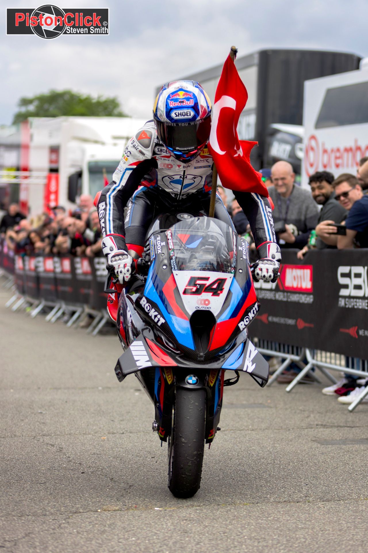 Toprak Razgatlioglu won all three WSBK races at Donington Park 2024