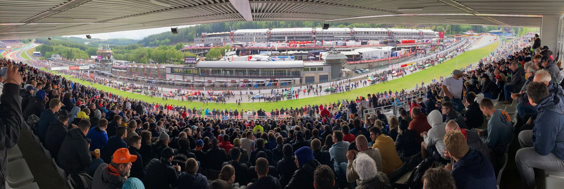 a view from the grandstand 24 Hours of Spa