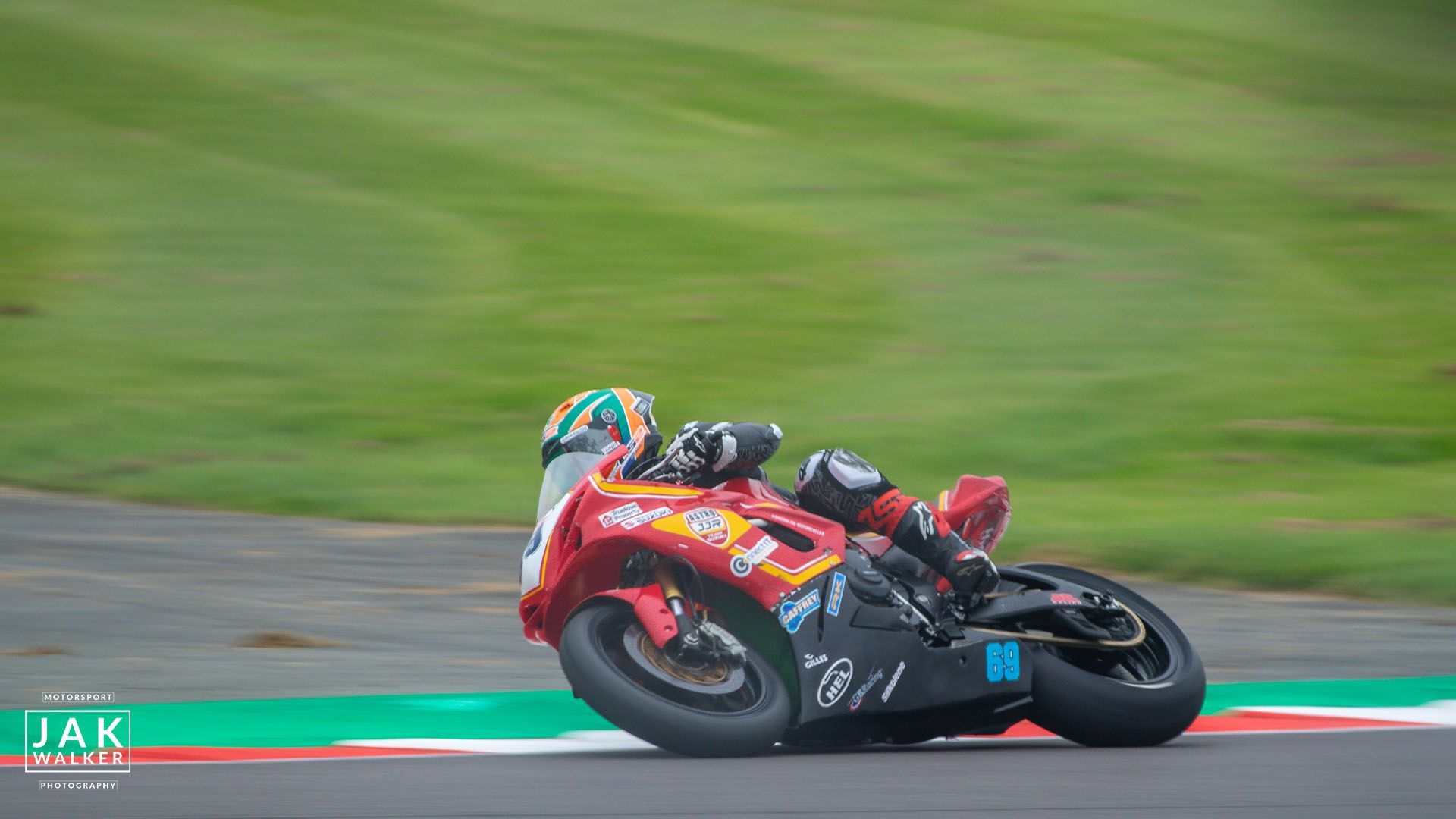 Rhys IRWIN in the Quattro Group British Supersport race at Donington Park 2024