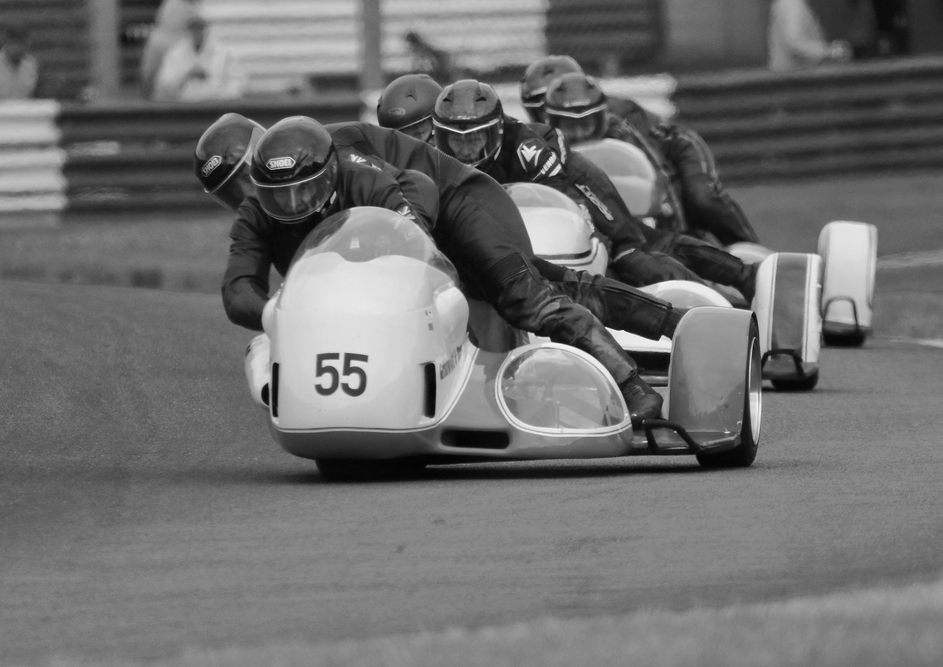 Sidecars at the Classic Racing Motorcycles Club (CRMC) meeting Cadwell Park