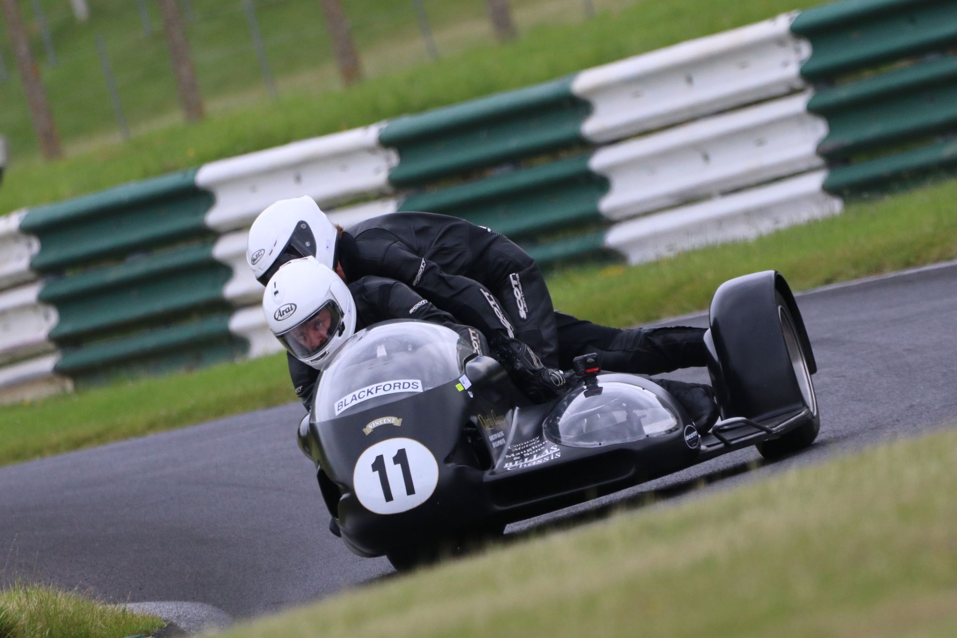 Sidecars at the Classic Racing Motorcycles Club (CRMC) meeting Cadwell Park