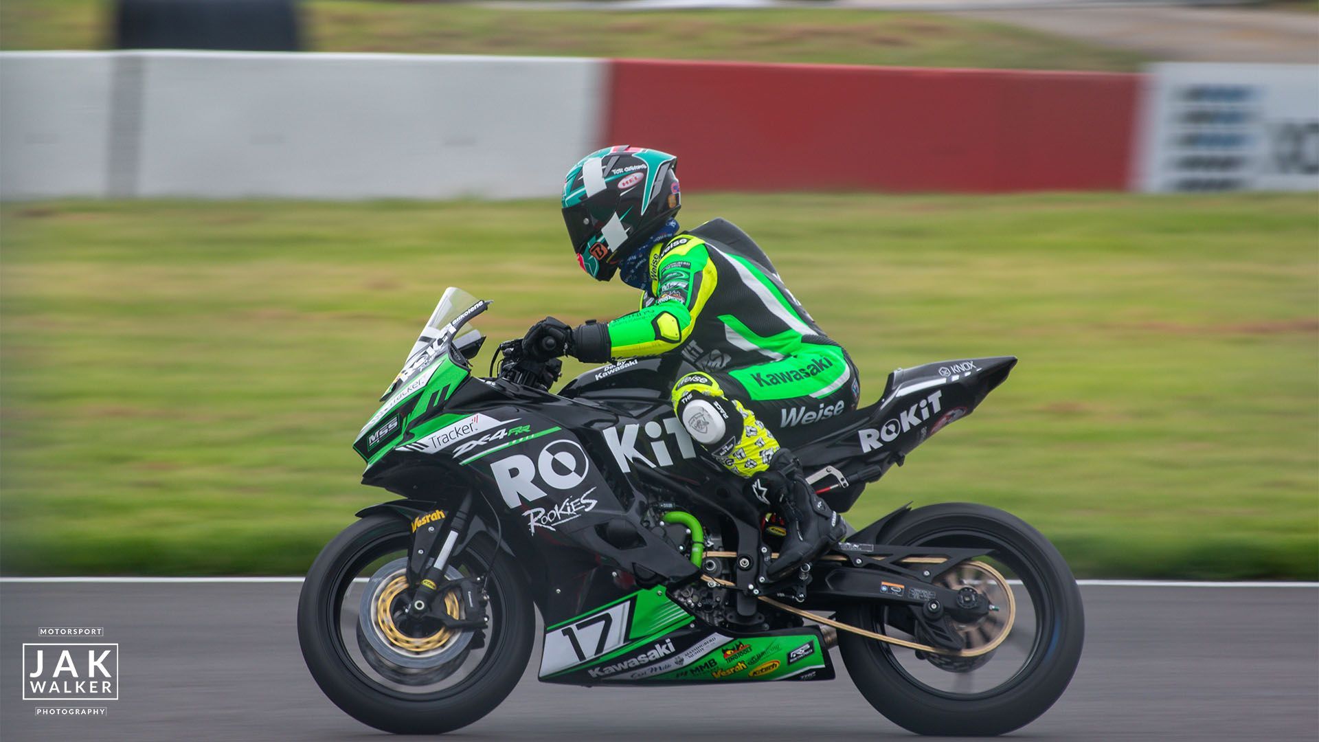 Charlotte MARCUZZO in the Tracker Kawasaki British Superteen race at Donington Park