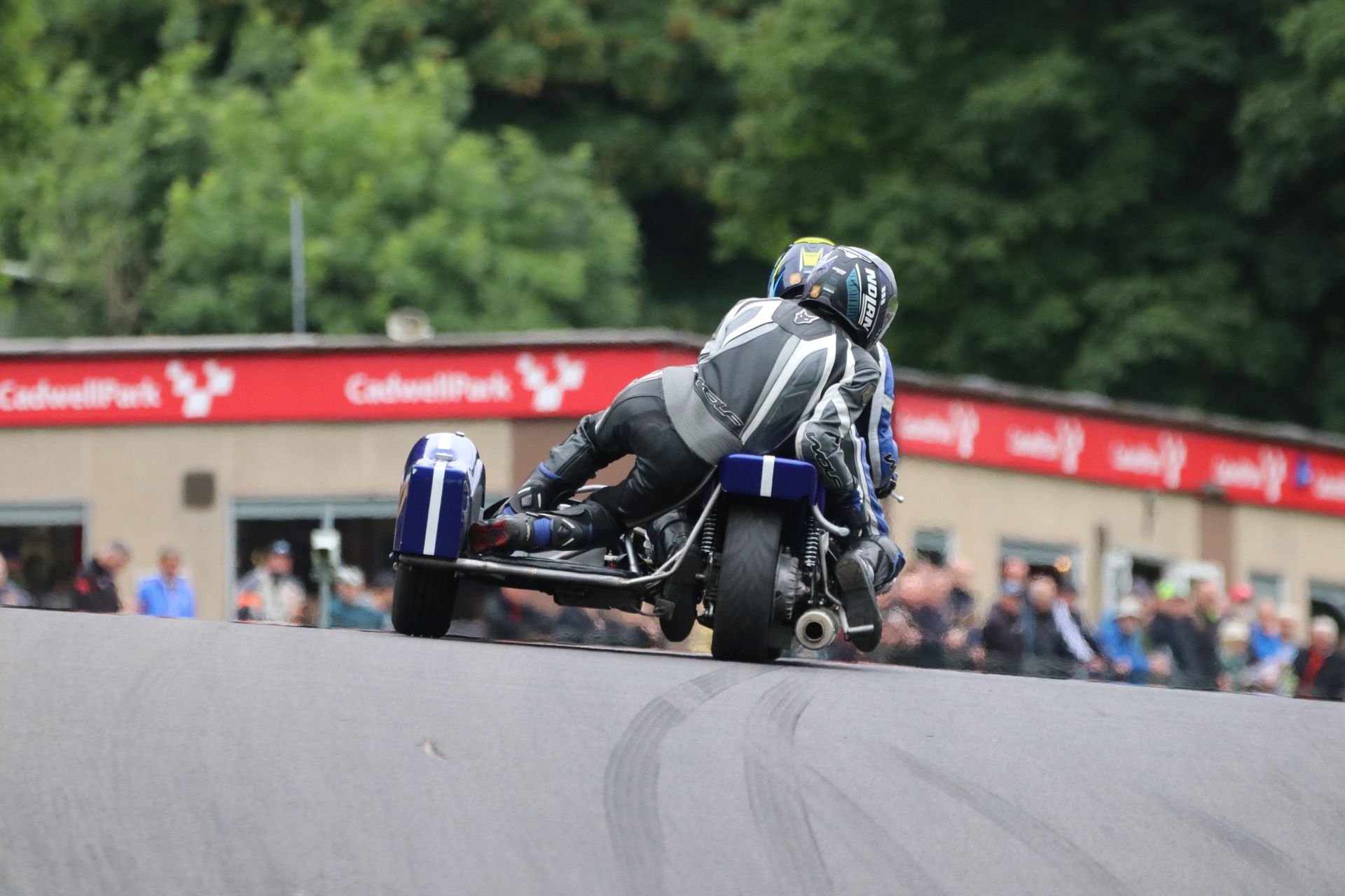 Sidecars at the Classic Racing Motorcycles Club (CRMC) meeting Cadwell Park