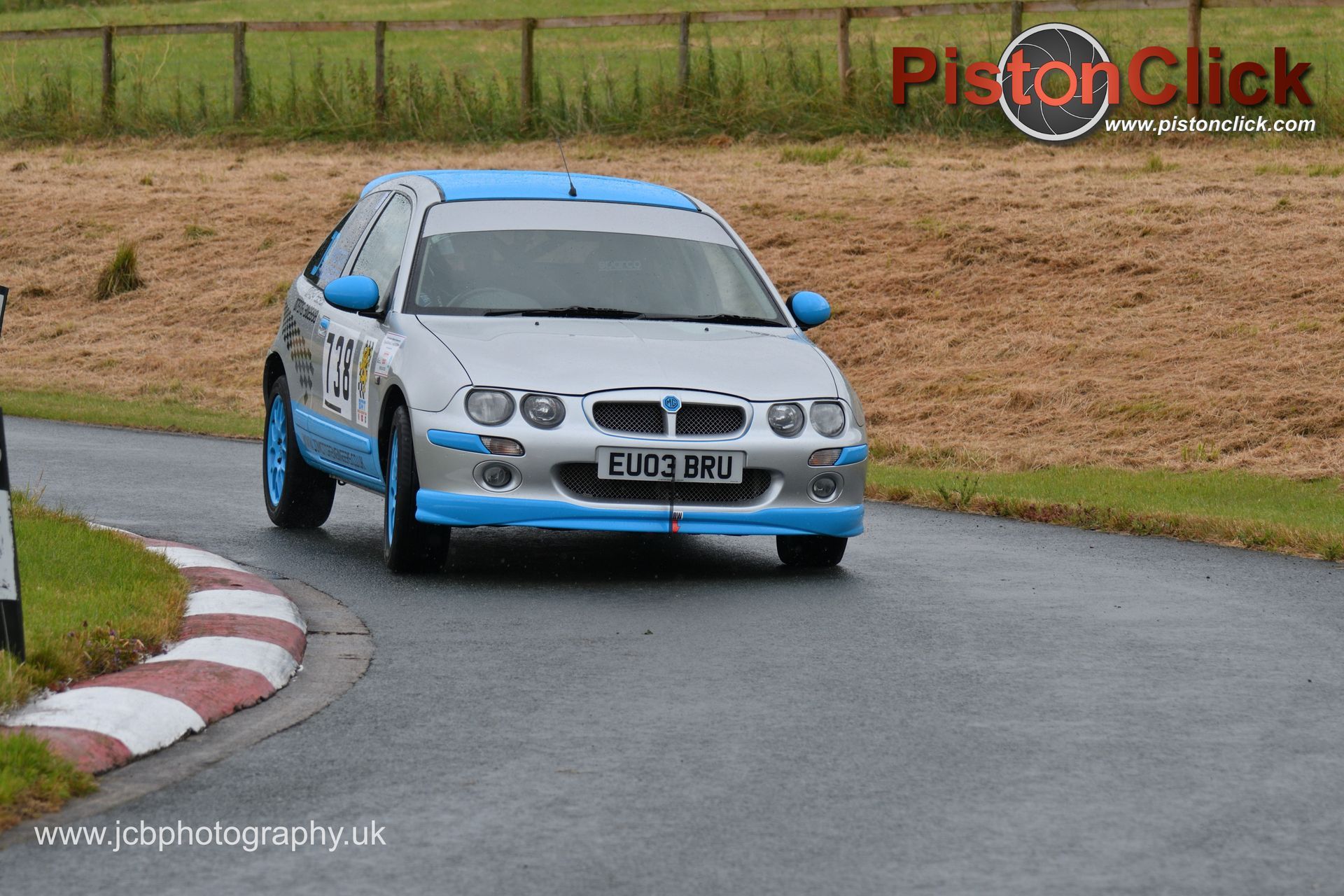 Euan Bruce and his MG ZR competing in hill climbs as a 14 year old young racer