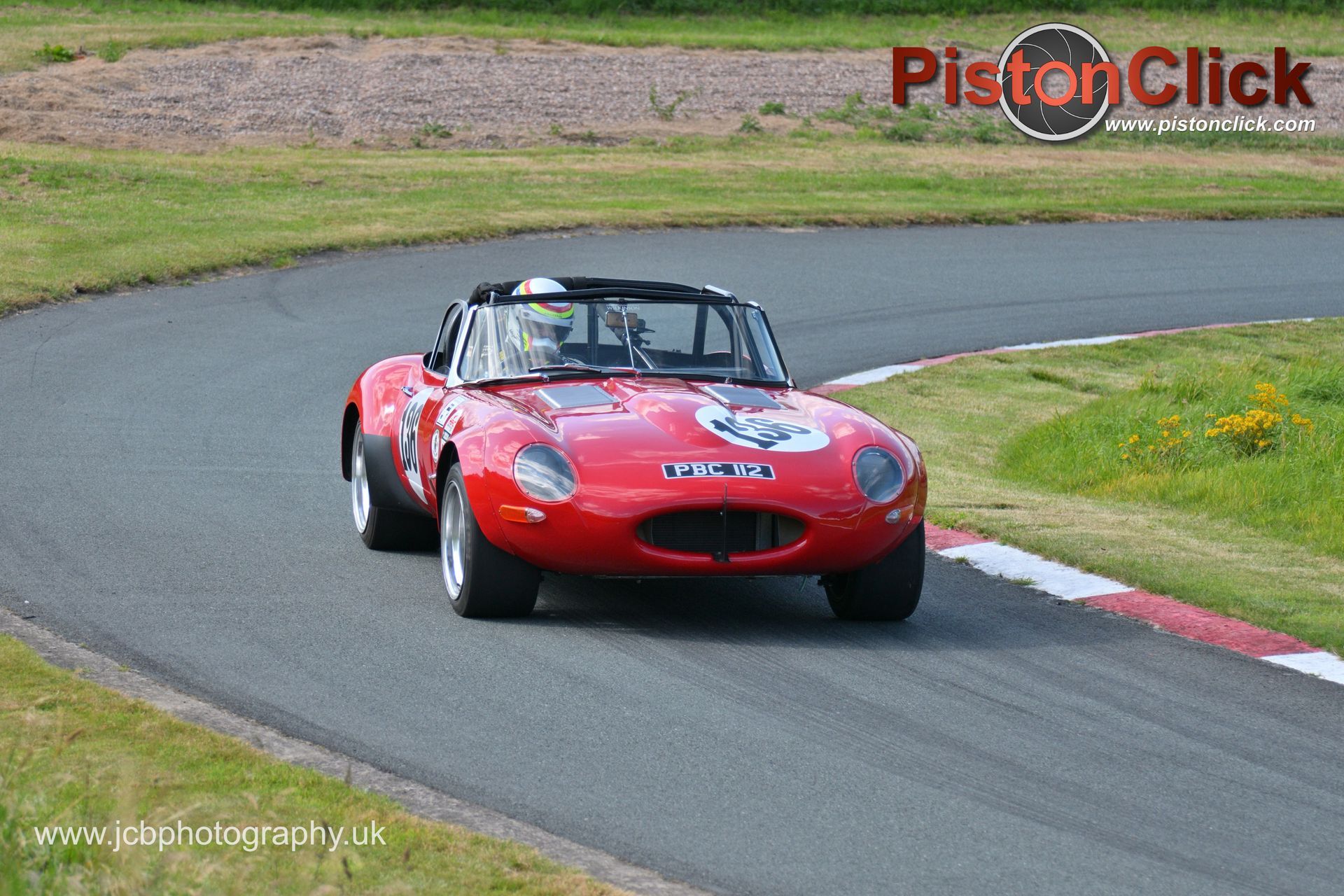 Haydn Spedding driving a Jaguar E Type